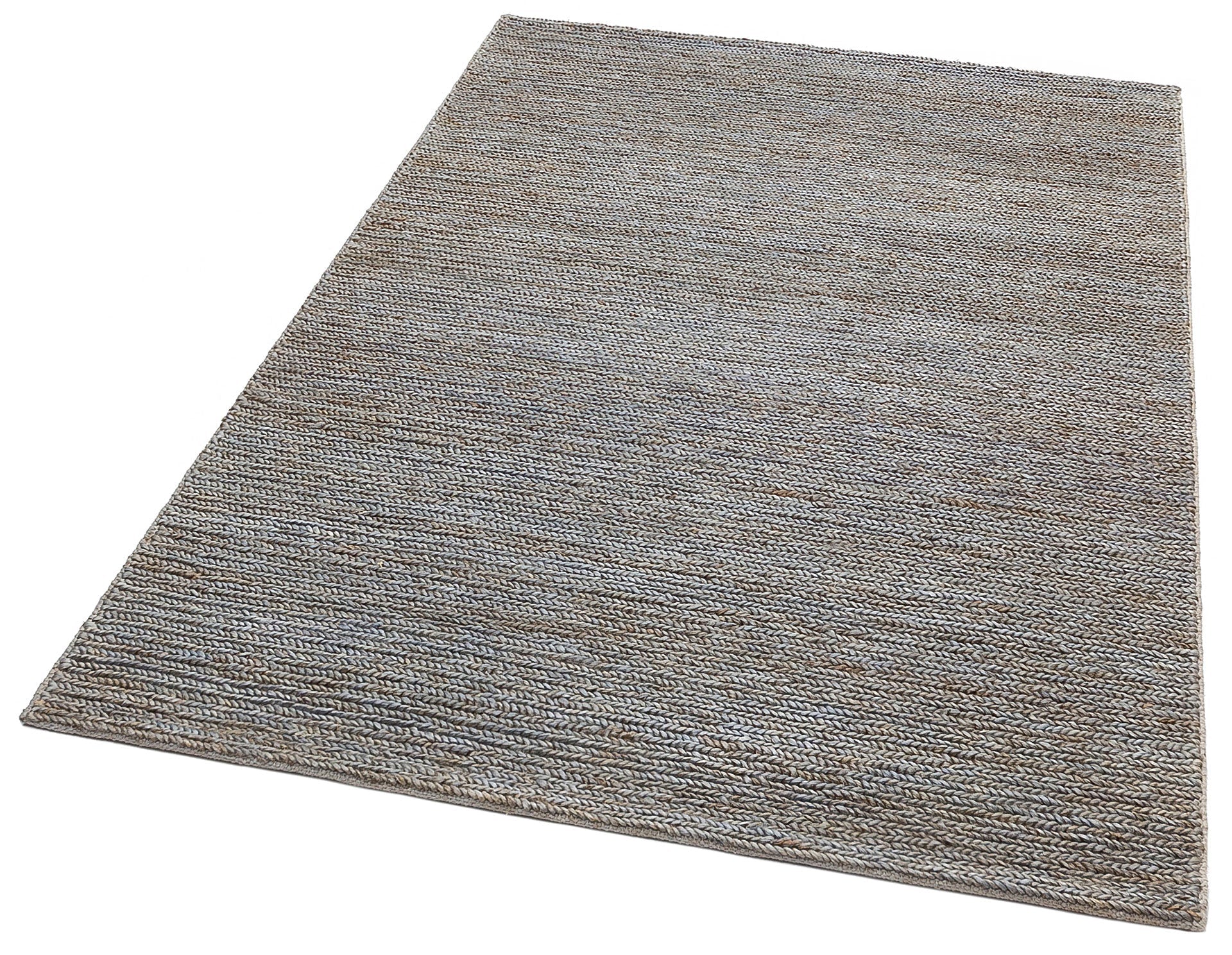 Handmade Jute Rug – Grey Modern Flatweave Natural Fiber Carpet, Easy Clean