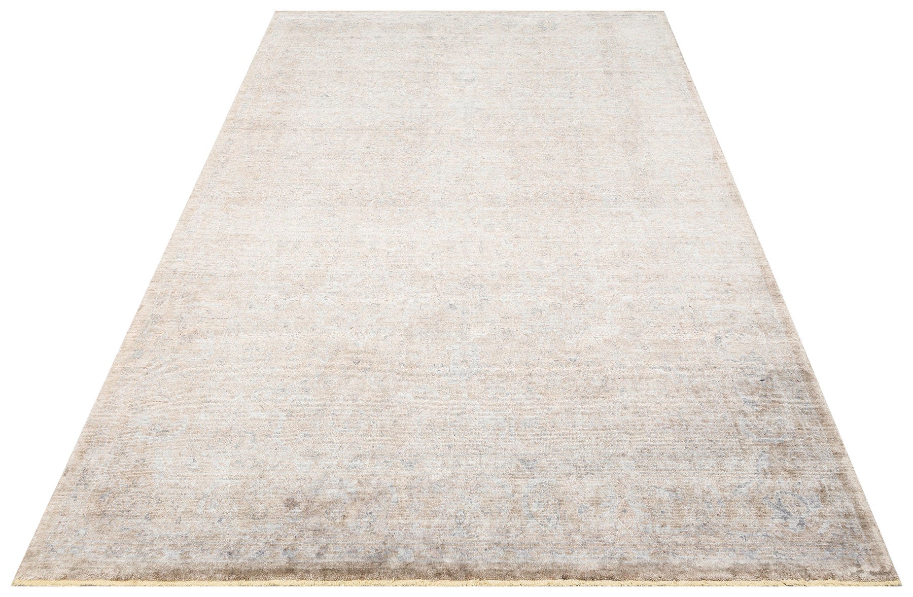 Vintage Ushak Rug – Beige Overdyed Rugs | Handwoven Carpet With Soft Texture