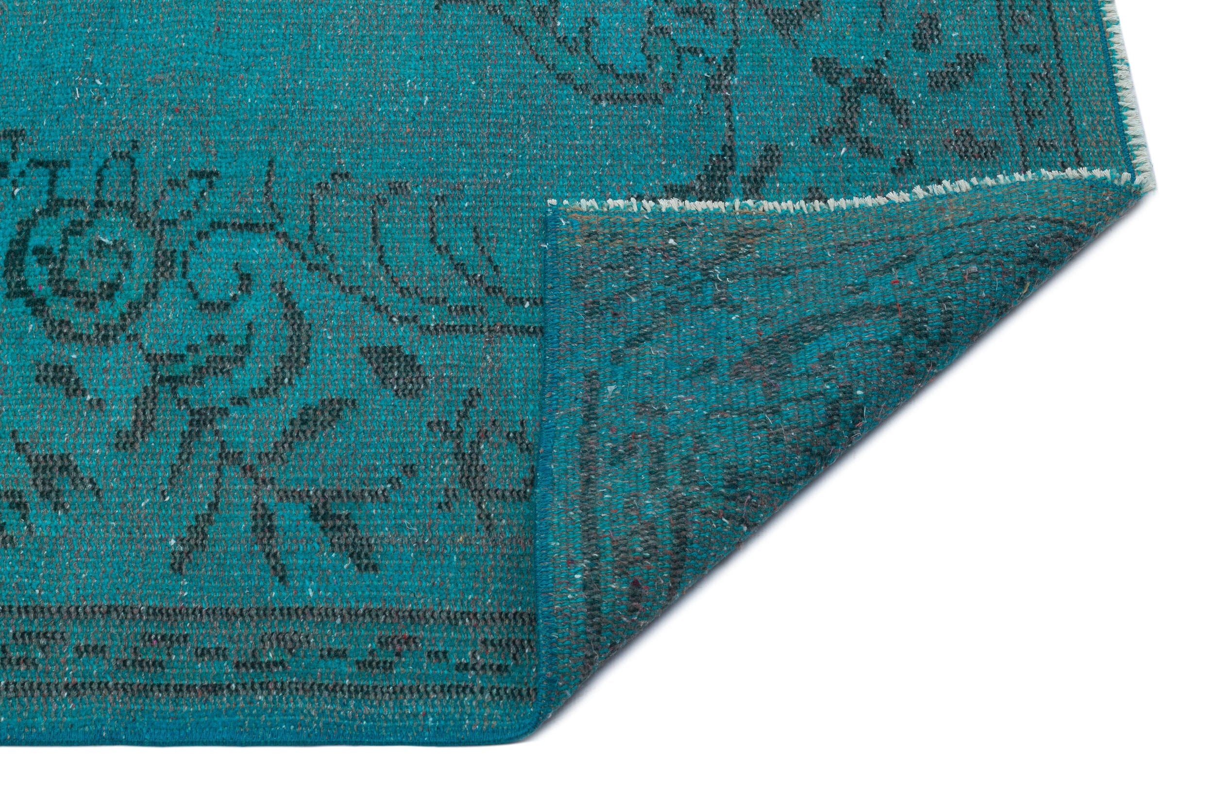 Atina Turquoise Vintage Wool Handmade Area Rug 5'8" x 9'0"