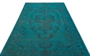 Atina Turquoise Vintage Wool Handmade Area Rug 5'8" x 9'0"