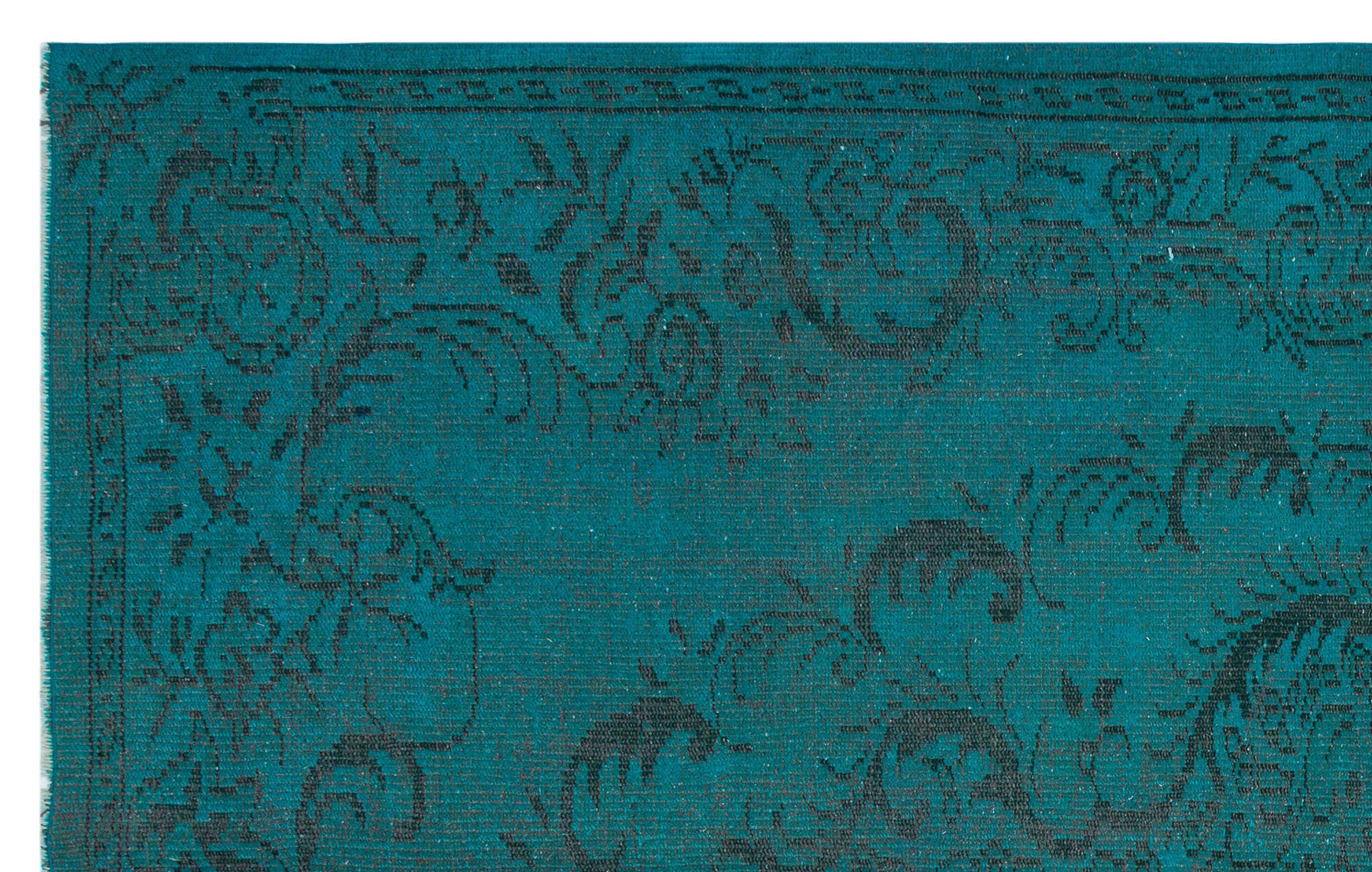 Atina Turquoise Vintage Wool Handmade Area Rug 5'8" x 9'0"