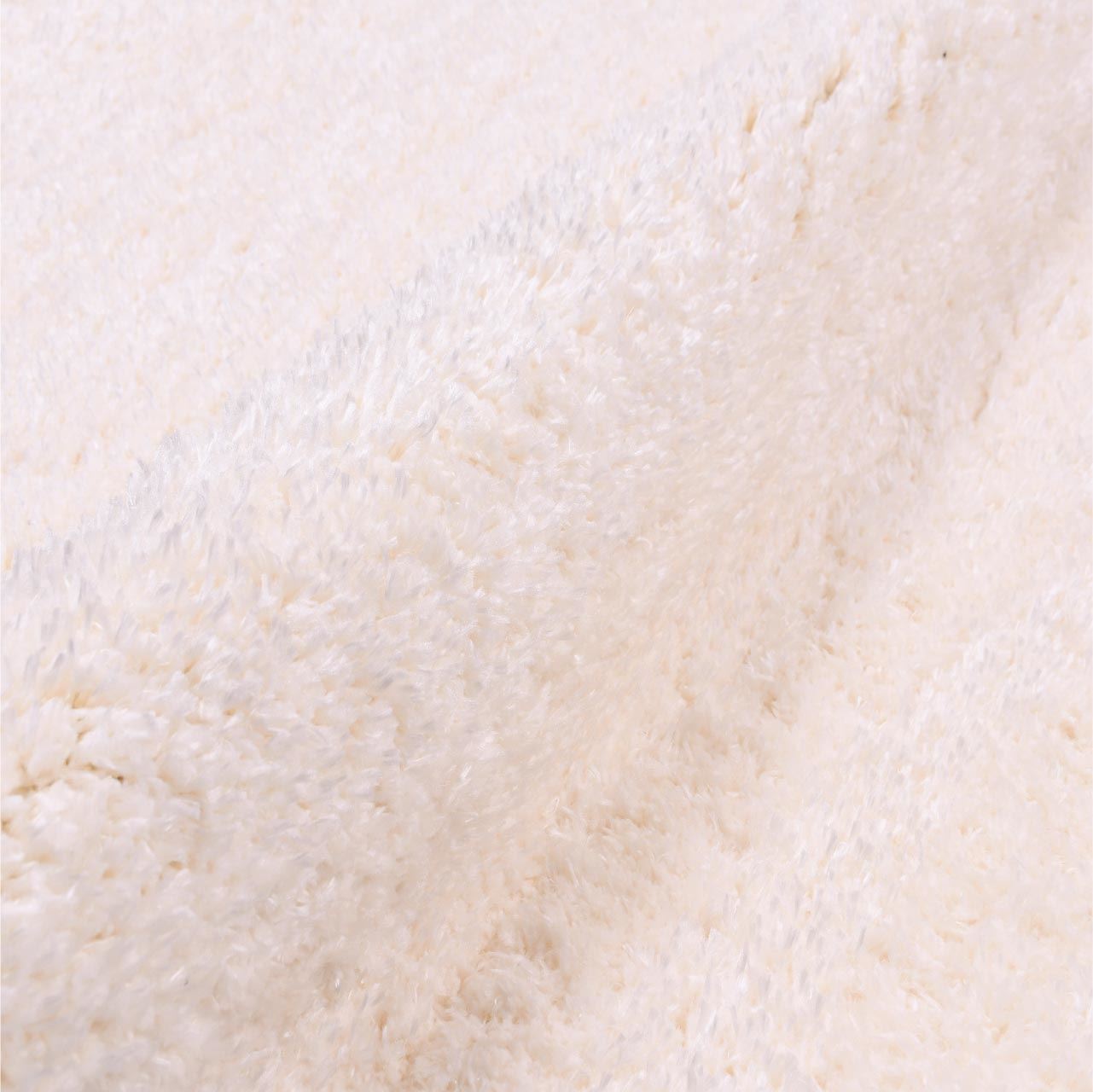 Modern Micropolyester Rug – Cream Color, 5 Cm Pile Height, Antibacterial Floor Mat