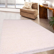 Modern Micropolyester Rug – Cream Color, 5 Cm Pile Height, Antibacterial Floor Mat