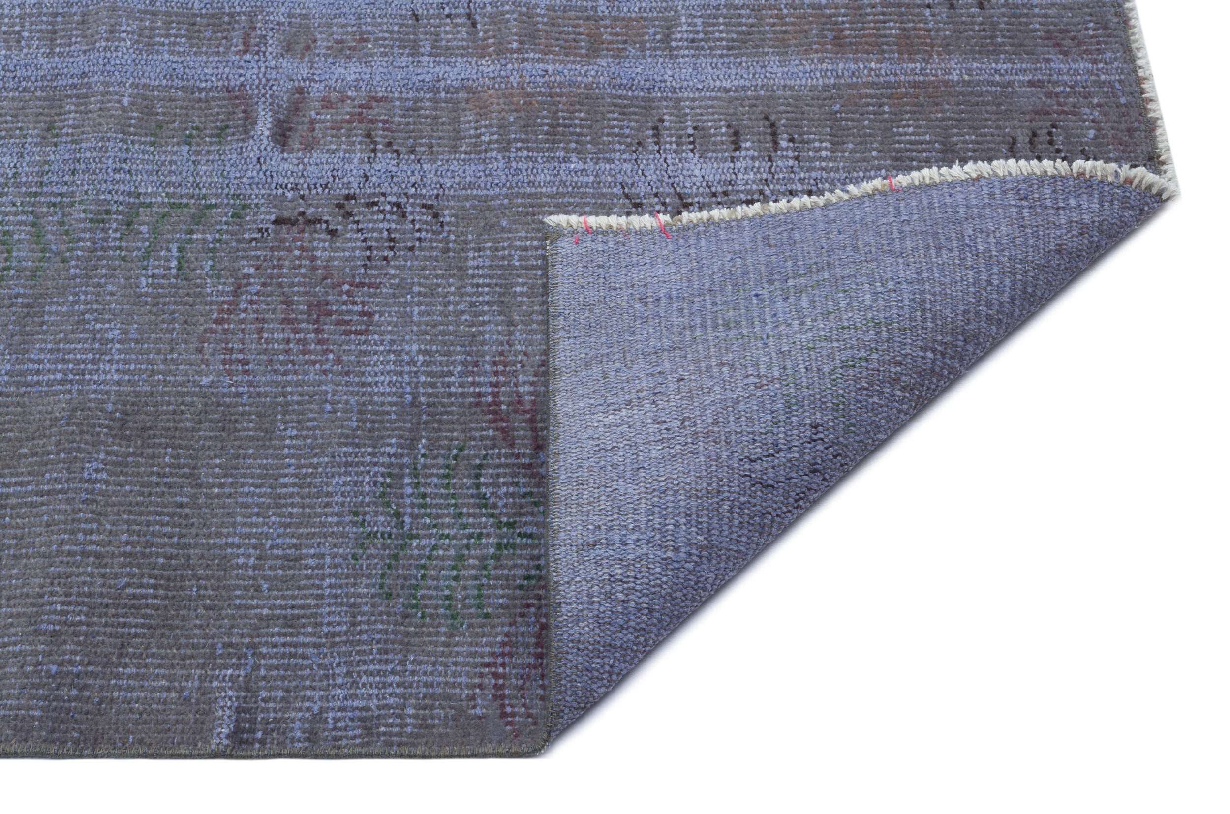 Atina Blue Vintage Wool Handmade Area Rug 6'0" x 8'9"