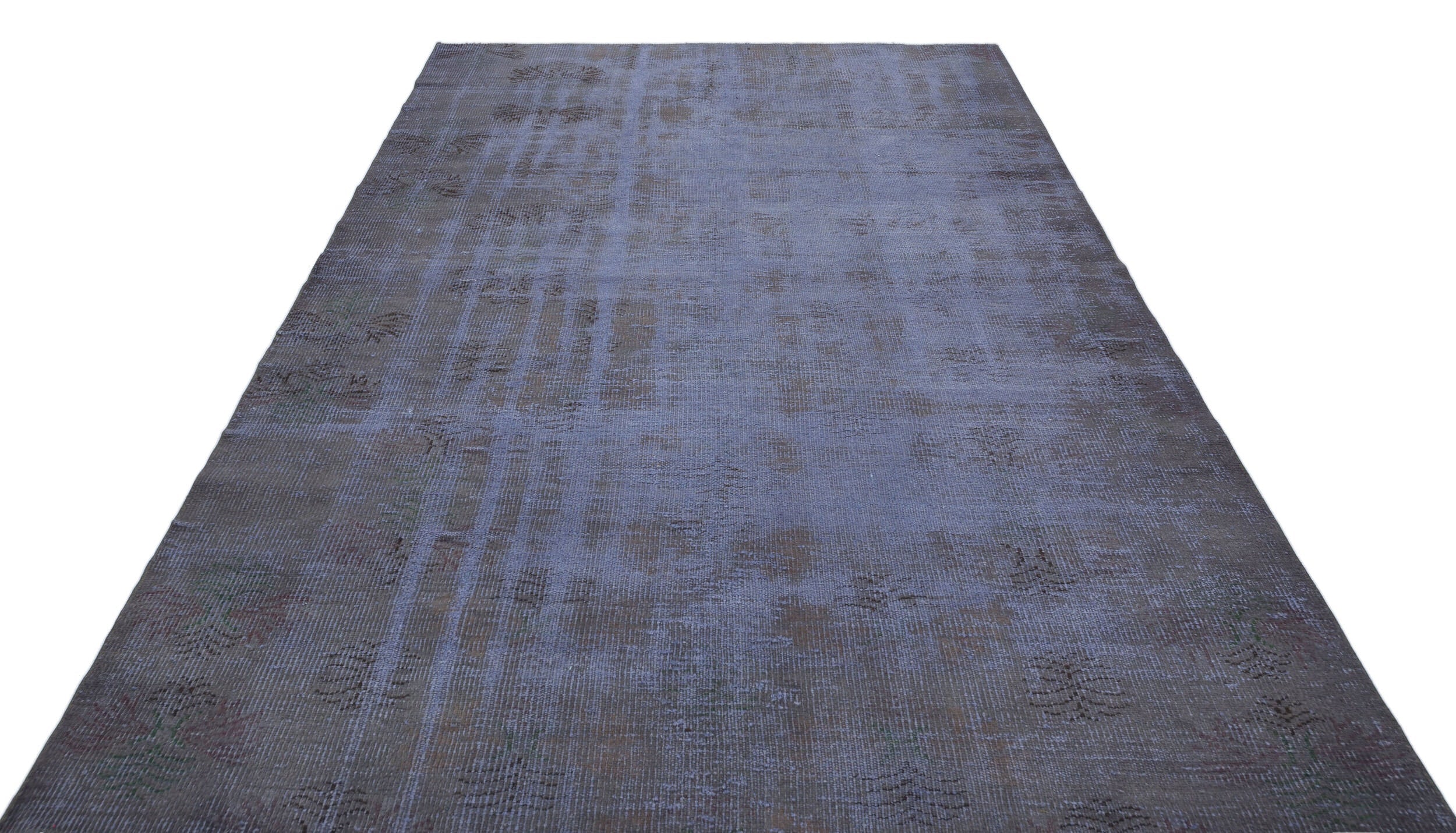 Atina Blue Vintage Wool Handmade Area Rug 6'0" x 8'9"