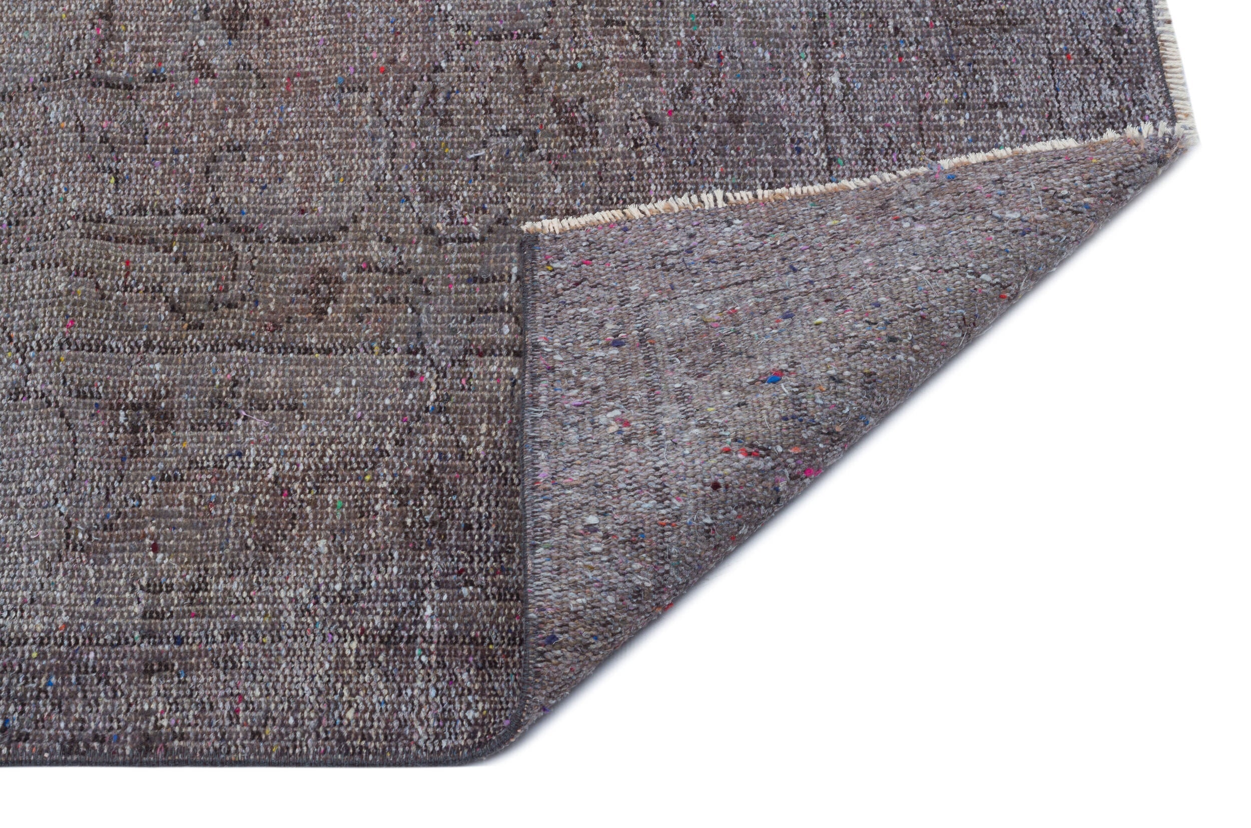 Atina Grey Vintage Wool Handmade Area Rug 5'7" x 8'3"