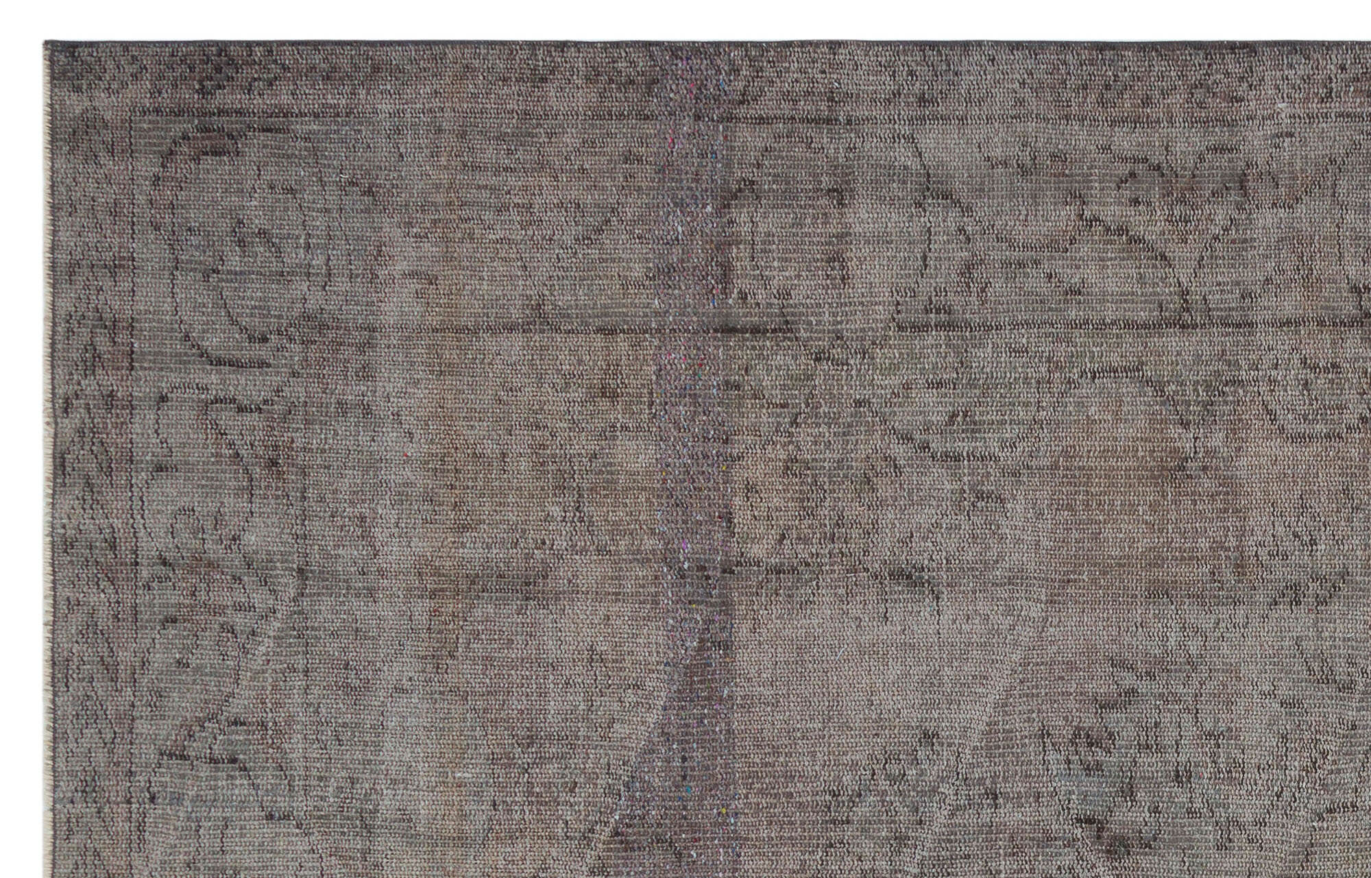 Atina Grey Vintage Wool Handmade Area Rug 5'7" x 8'3"