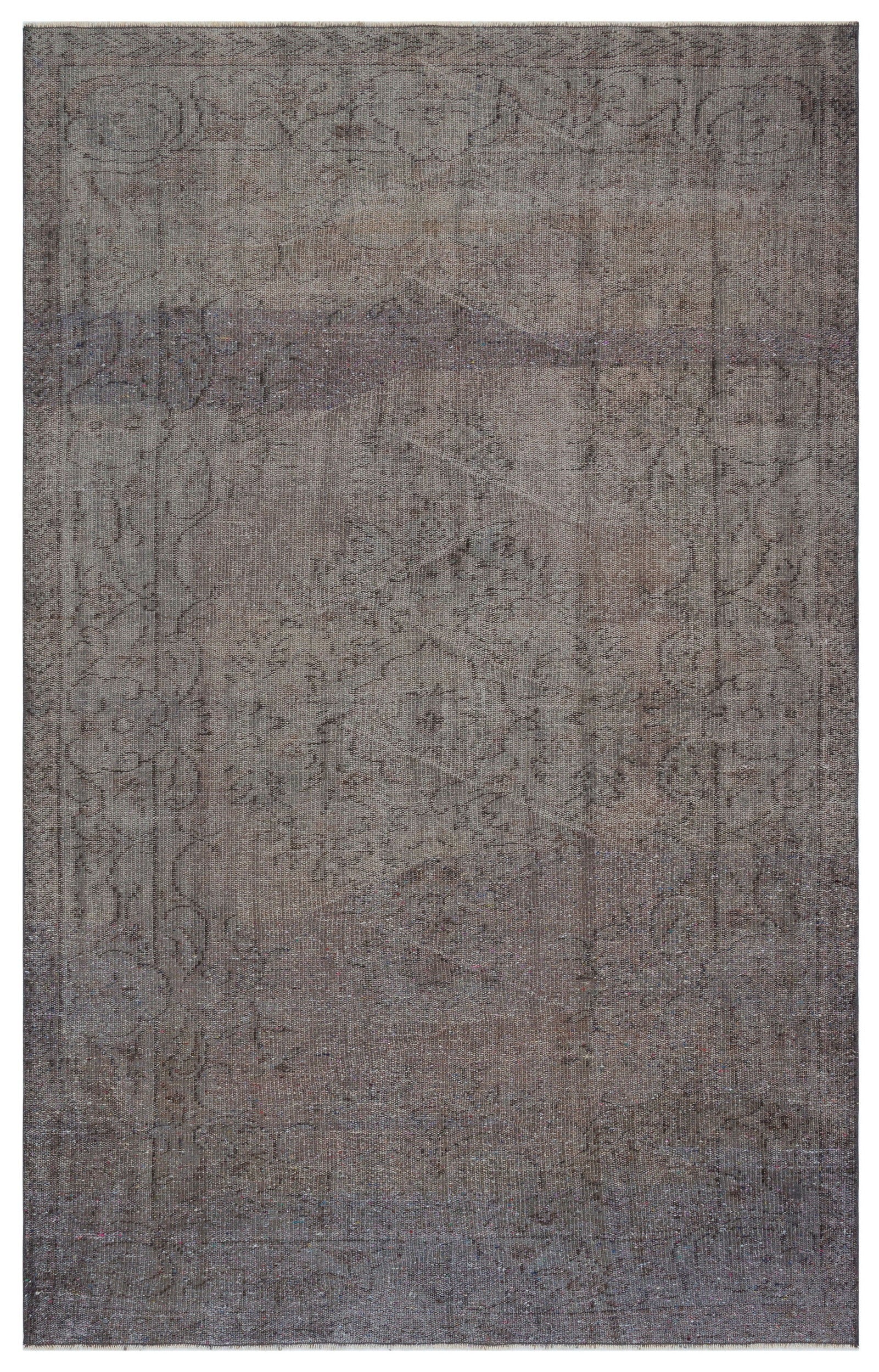 Atina Grey Vintage Wool Handmade Area Rug 5'7" x 8'3"