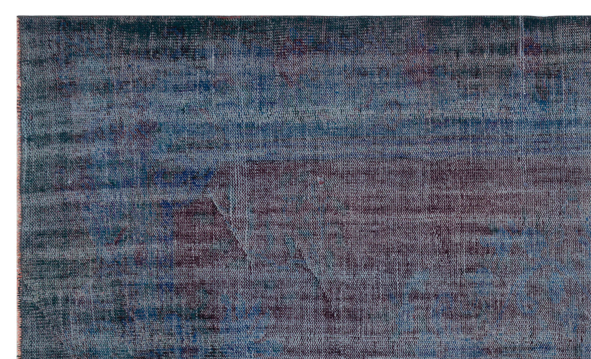 Atina Blue Vintage Wool Handmade Area Rug 5'8" x 9'8"