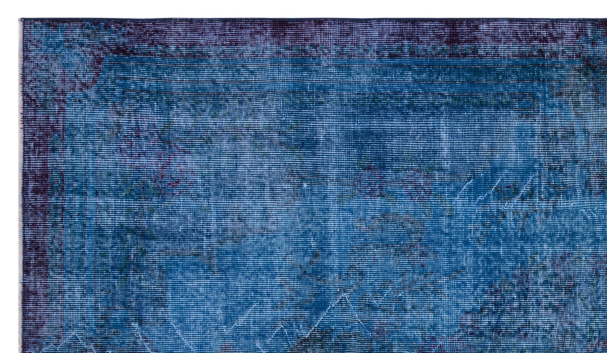 Atina Blue Vintage Wool Handmade Area Rug 4'9" x 8'5"