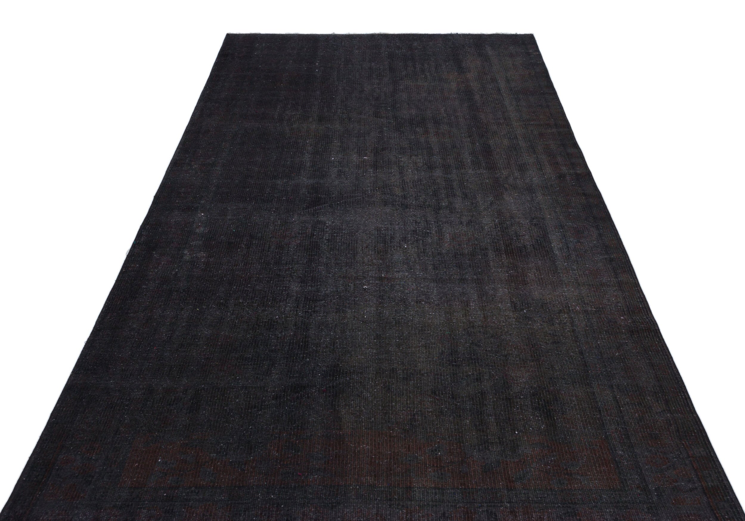 Atina Black Vintage Wool Handmade Area Rug 5'2" x 9'8"