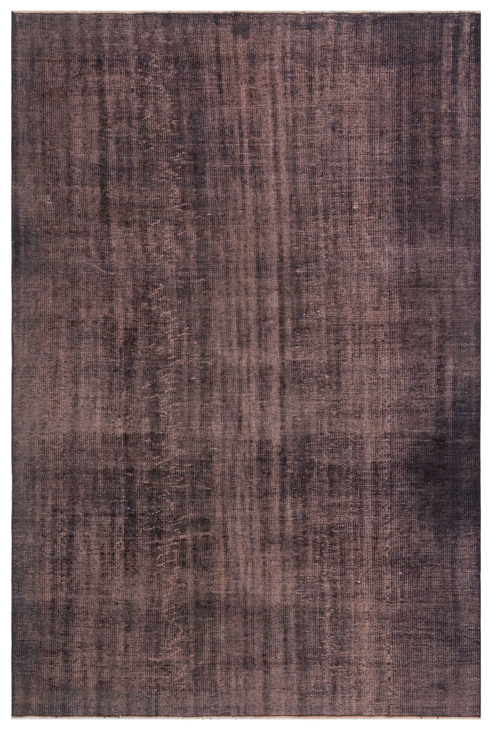 Atina Brown Vintage Wool Handmade Area Rug 5'6" x 9'9"
