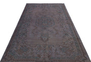 Atina Brown Vintage Wool Handmade Area Rug 5'3" x 8'5"