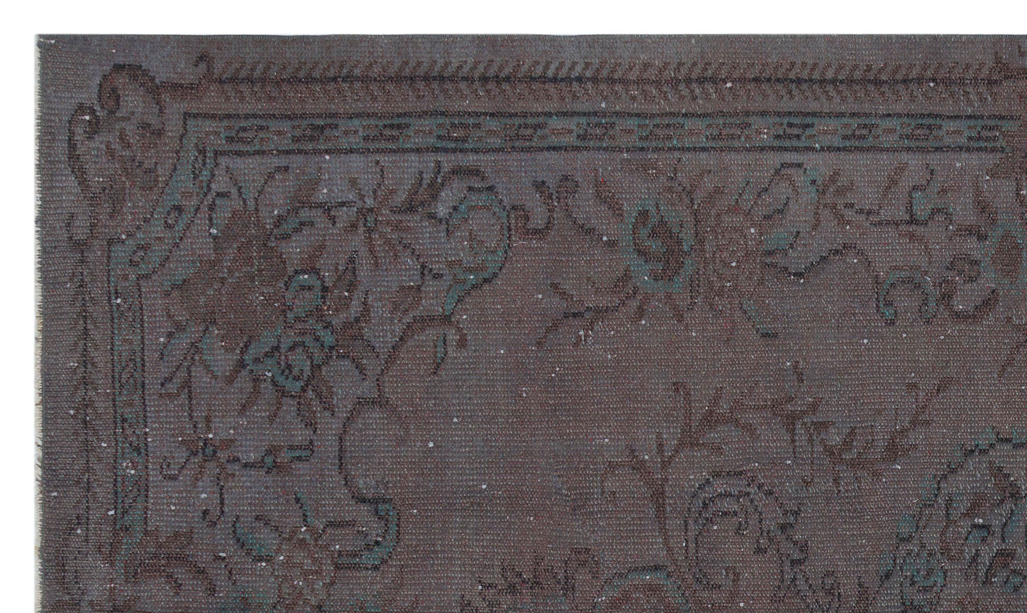 Atina Brown Vintage Wool Handmade Area Rug 5'3" x 8'5"
