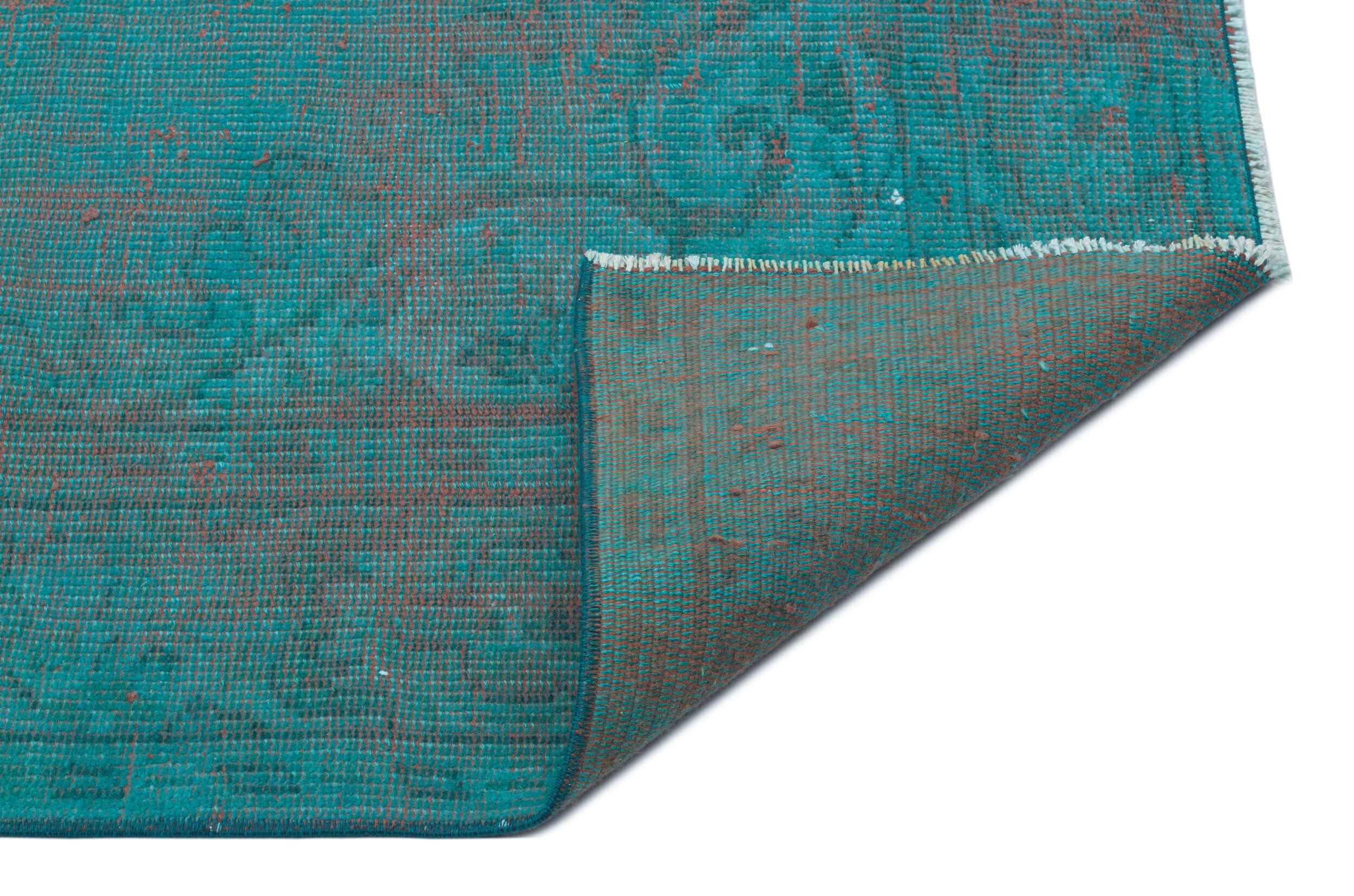 Atina Turquoise Vintage Wool Handmade Area Rug 5'7" x 9'10"