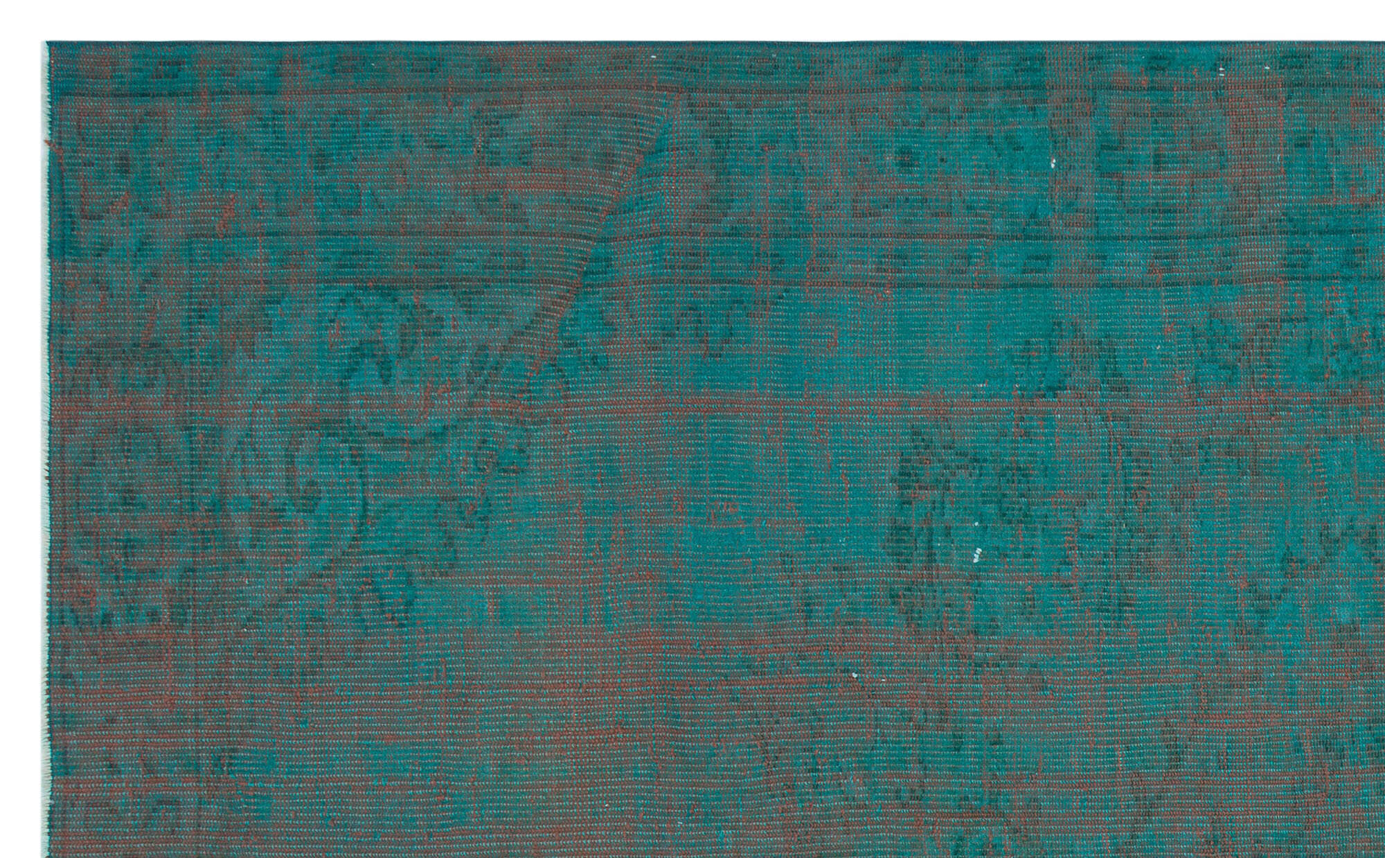 Atina Turquoise Vintage Wool Handmade Area Rug 5'7" x 9'10"