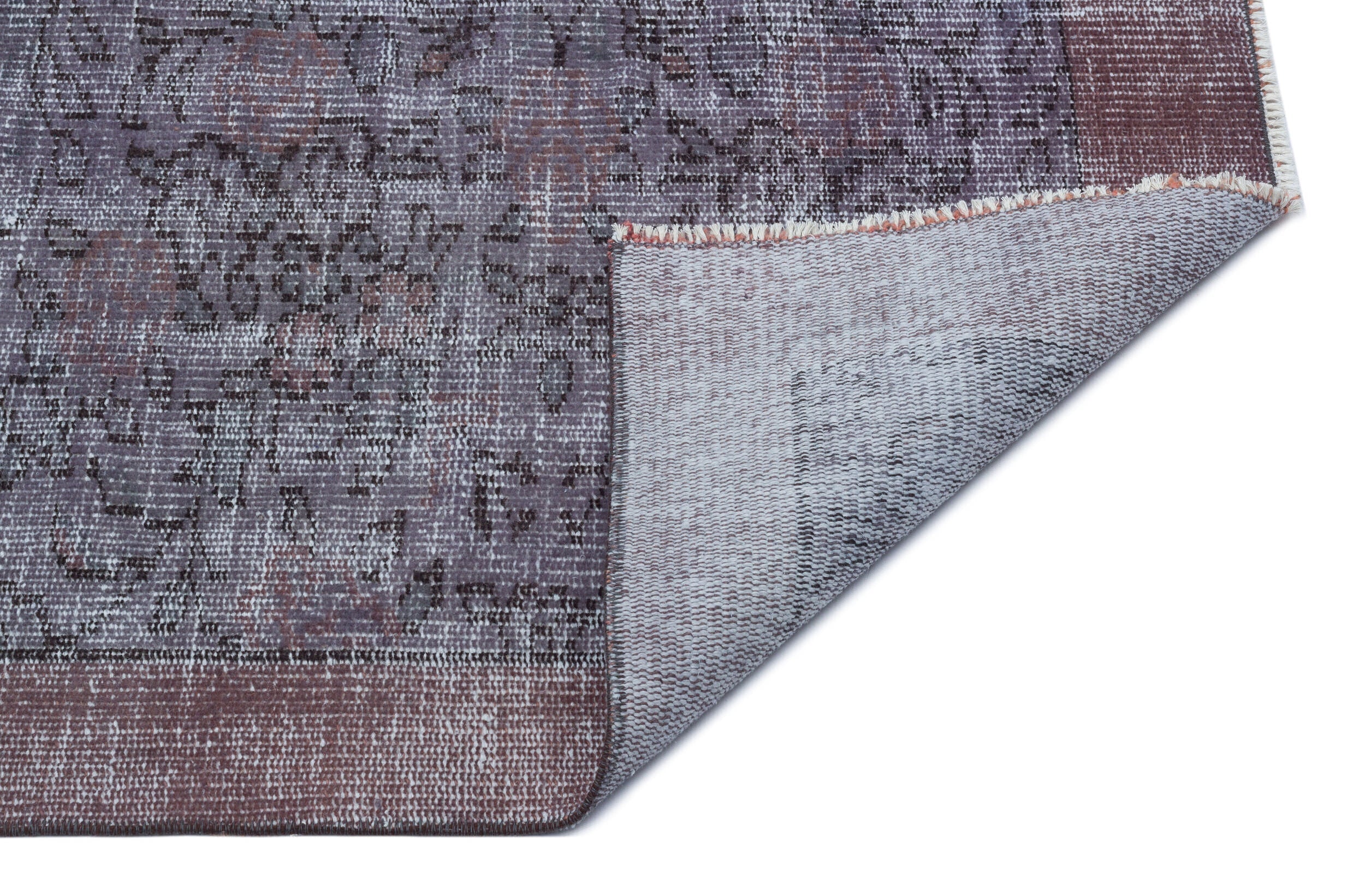 Atina Grey Vintage Wool Handmade Area Rug 5'2" x 8'1"