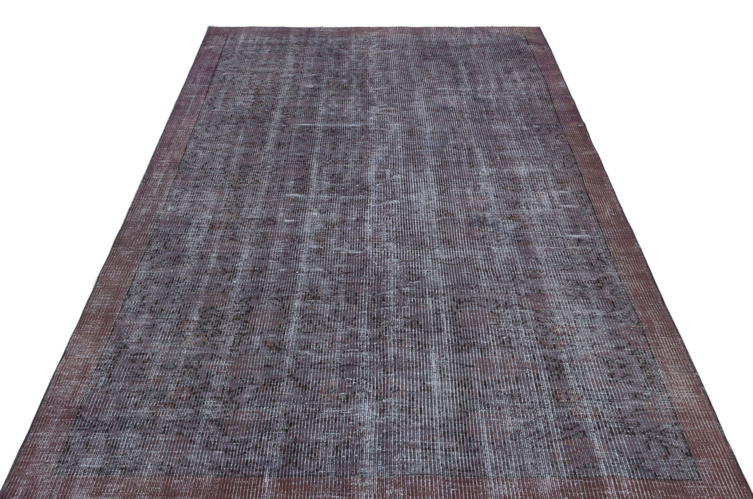 Atina Grey Vintage Wool Handmade Area Rug 5'2" x 8'1"