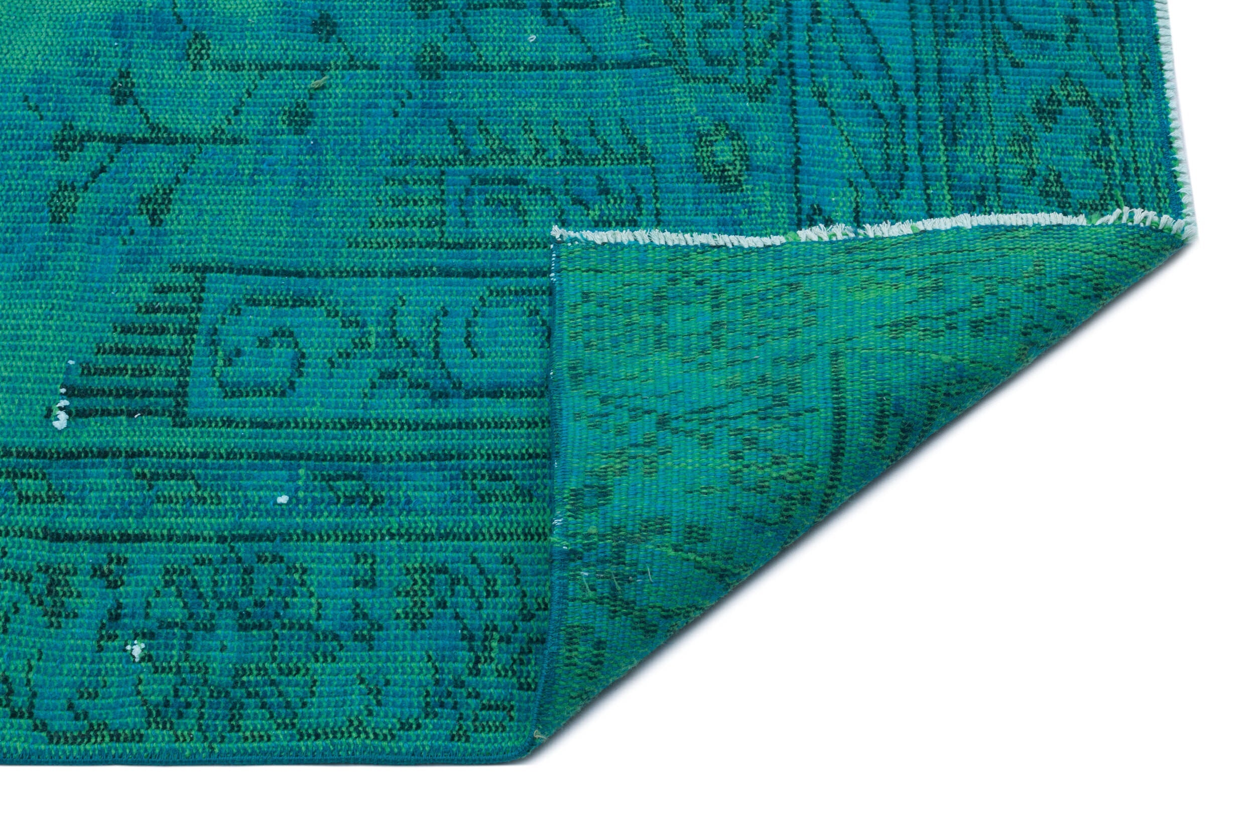 Atina Turquoise Vintage Wool Handmade Area Rug 5'6" x 9'6"