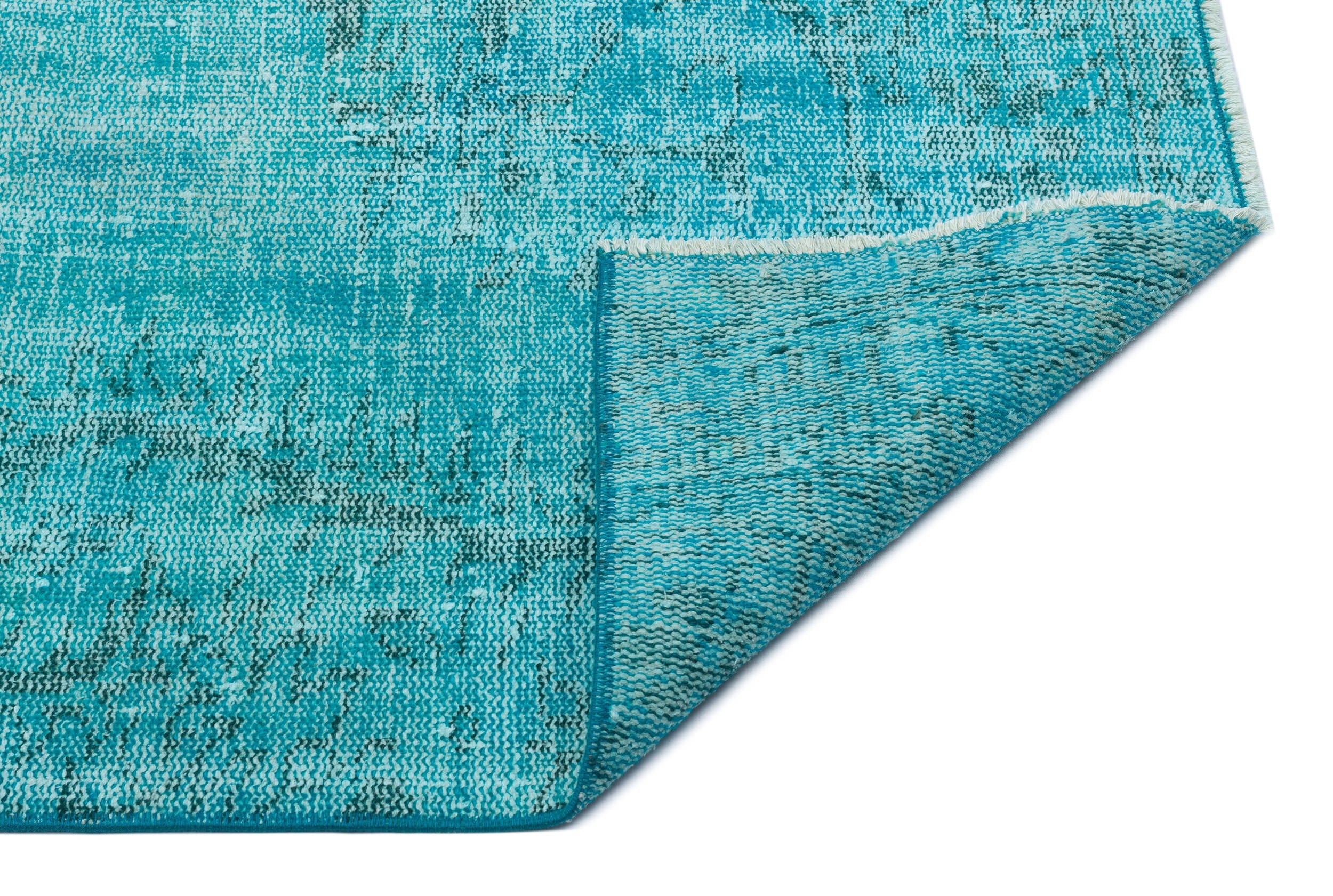 Atina Turquoise Vintage Wool Handmade Area Rug 5'10" x 9'8"