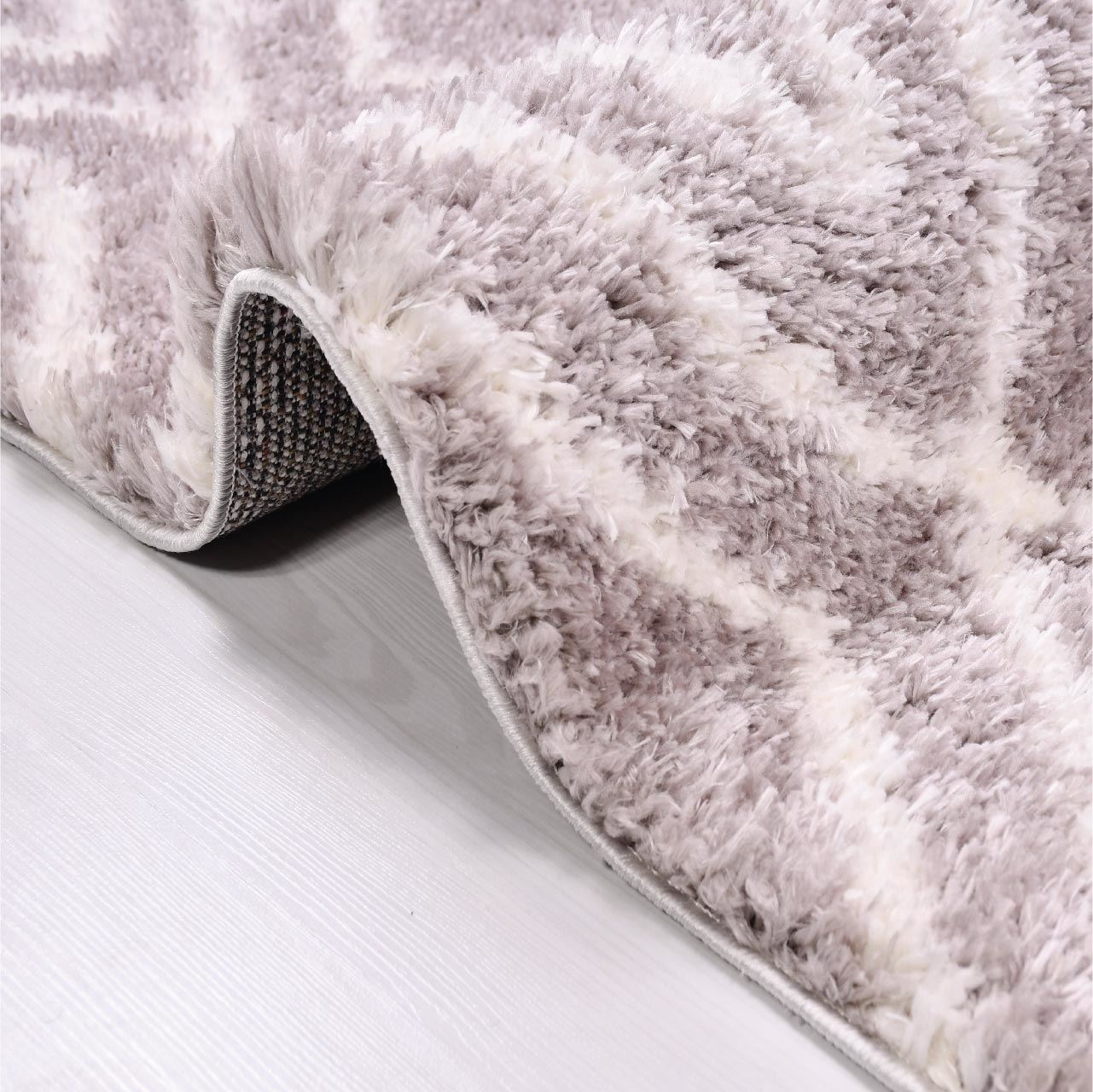 Modern Area Rug - Geometric Machine Made Micropolyester Carpet 5 Cm Pile Height