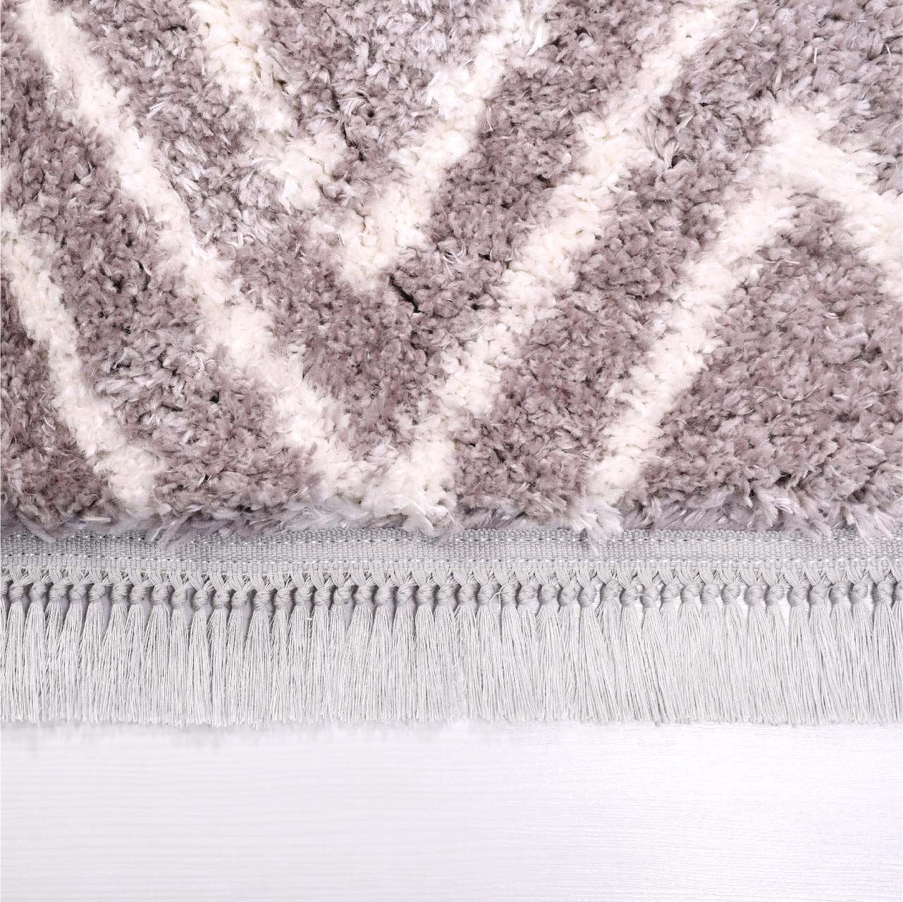 Modern Area Rug - Geometric Machine Made Micropolyester Carpet 5 Cm Pile Height