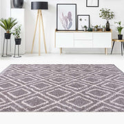 Modern Area Rug - Geometric Machine Made Micropolyester Carpet 5 Cm Pile Height