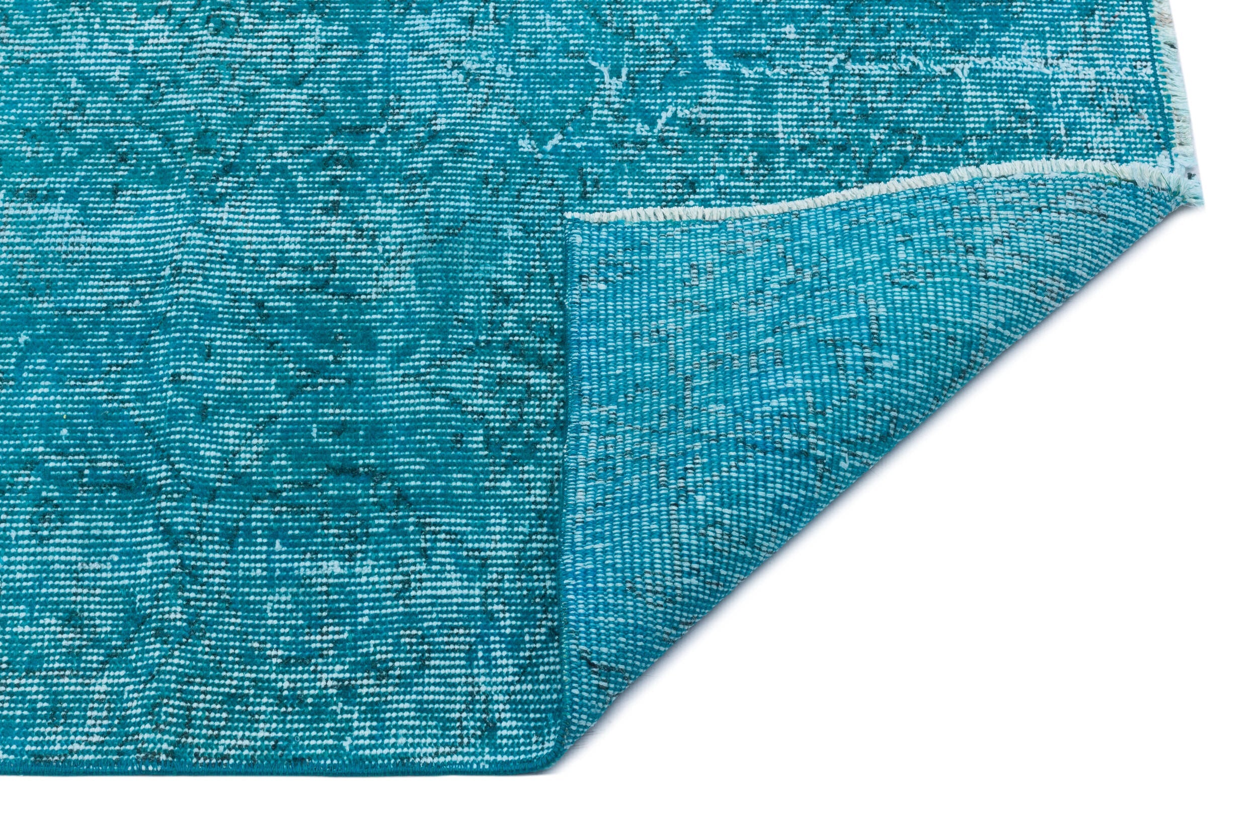 Atina Turquoise Vintage Wool Handmade Area Rug 4'9" x 7'10"