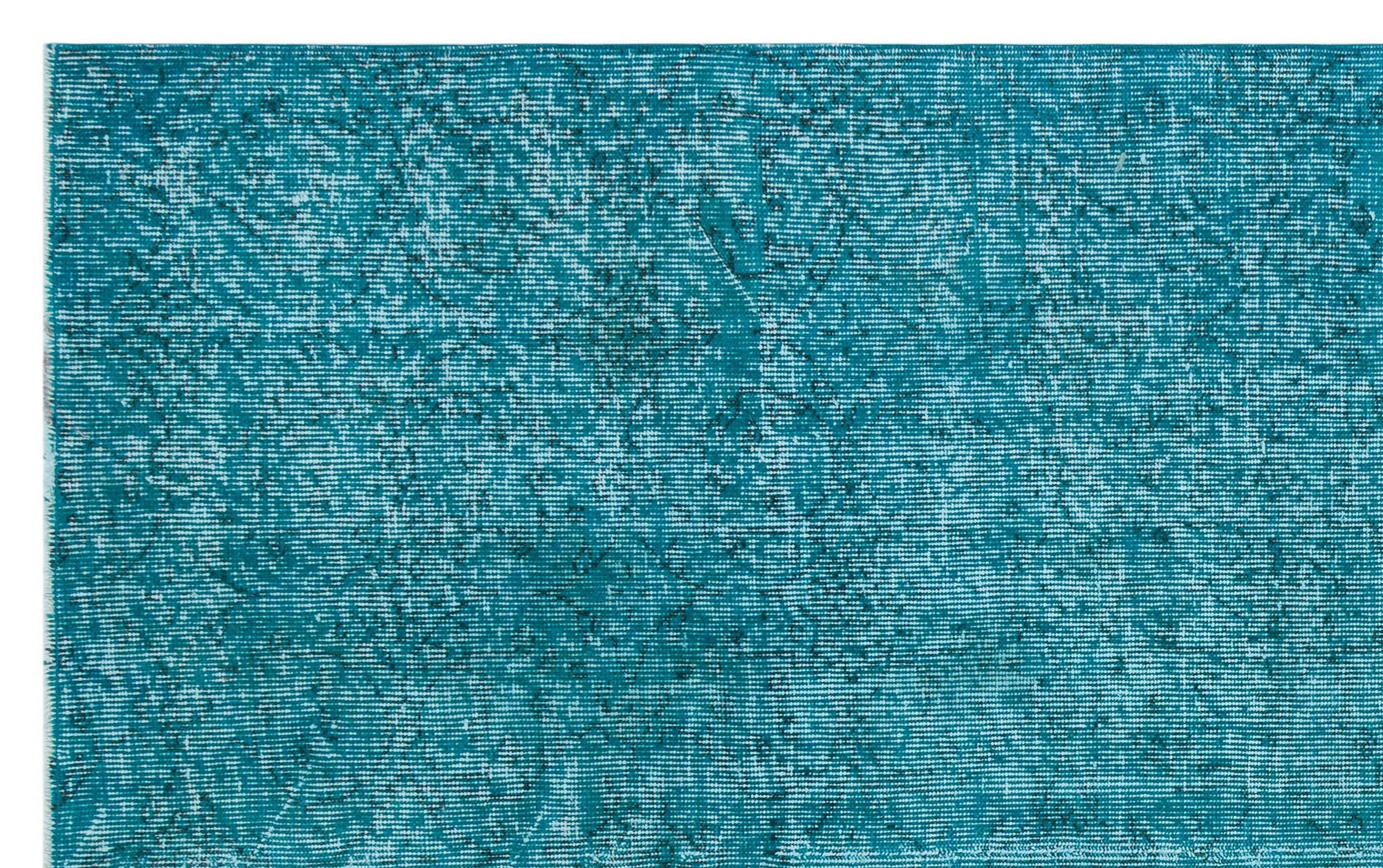 Atina Turquoise Vintage Wool Handmade Area Rug 4'9" x 7'10"