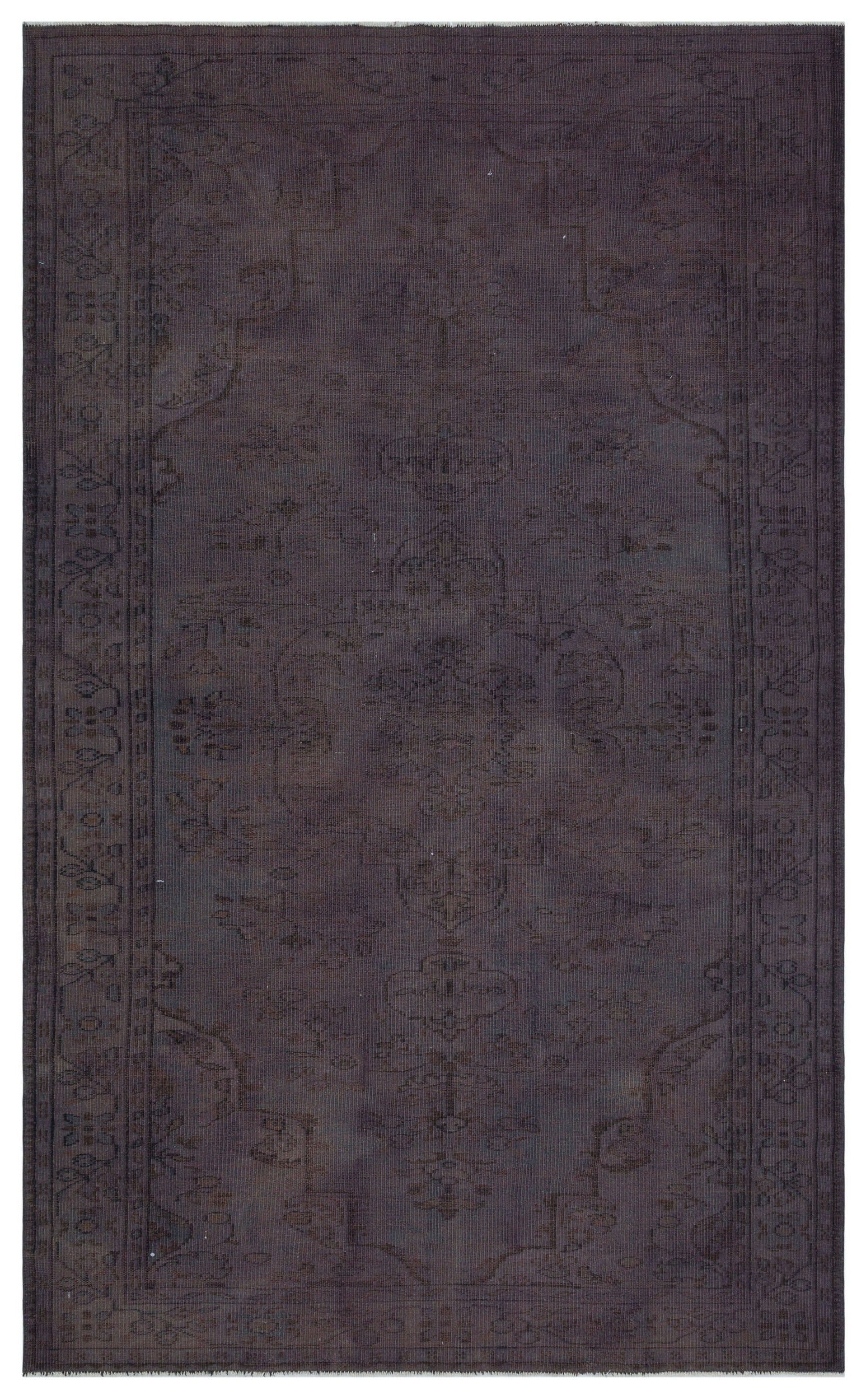 Atina Grey Vintage Wool Handmade Area Rug 6'1" x 10'0"
