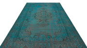 Atina Turquoise Vintage Wool Handmade Area Rug 6'5" x 9'6"