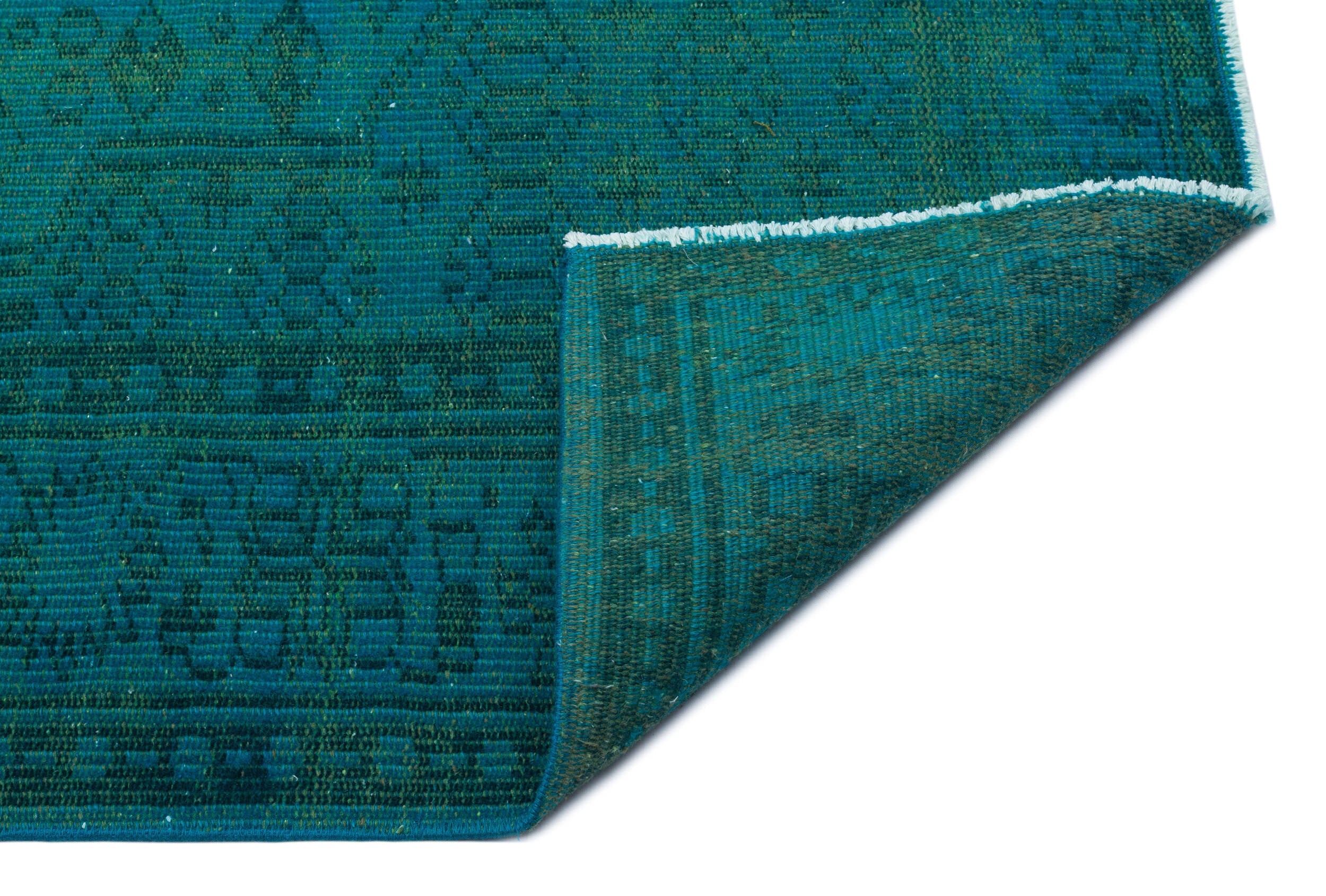Atina Turquoise Vintage Wool Handmade Area Rug 6'2" x 9'5"