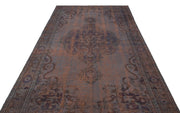Atina Brown Vintage Wool Handmade Area Rug 5'8" x 9'8"