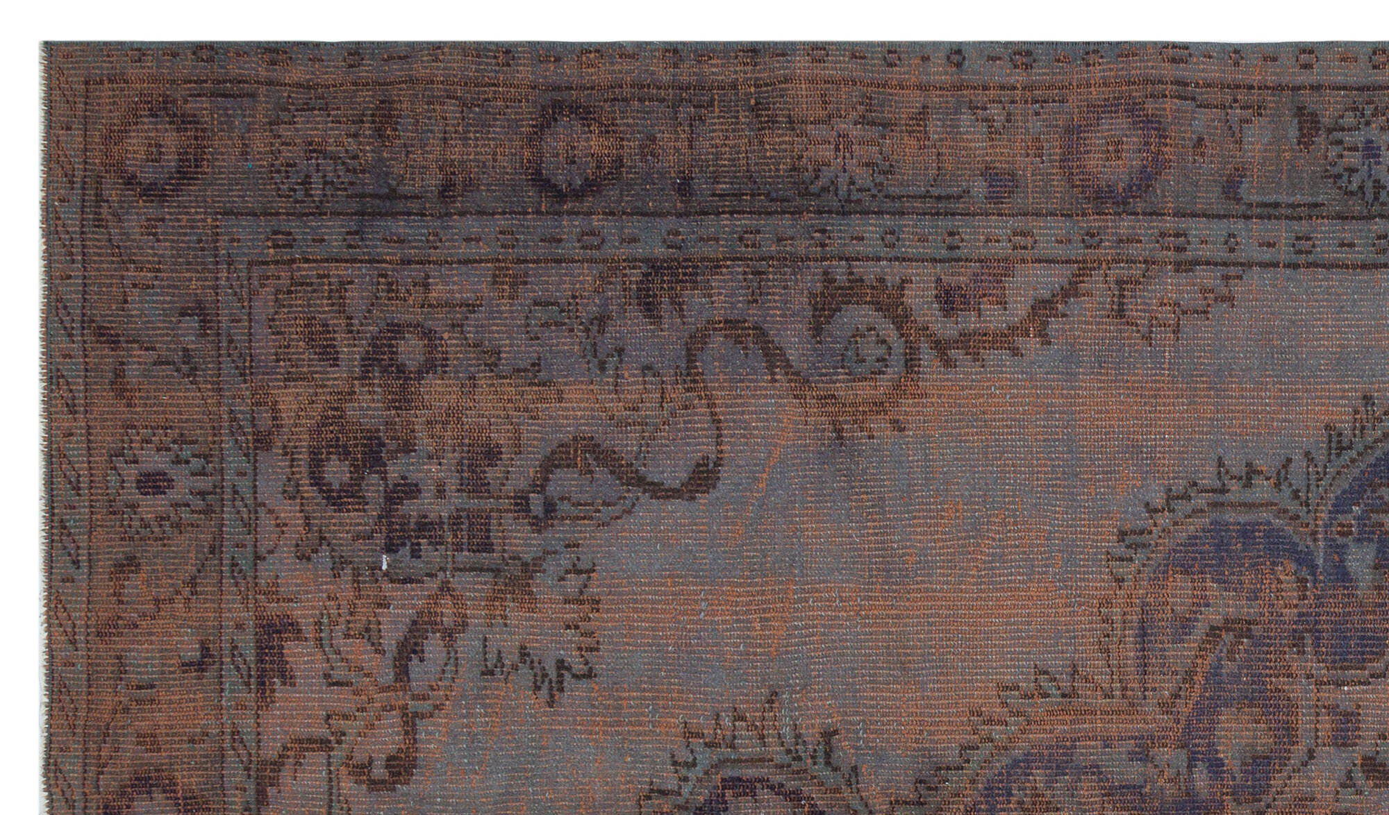 Atina Brown Vintage Wool Handmade Area Rug 5'8" x 9'8"