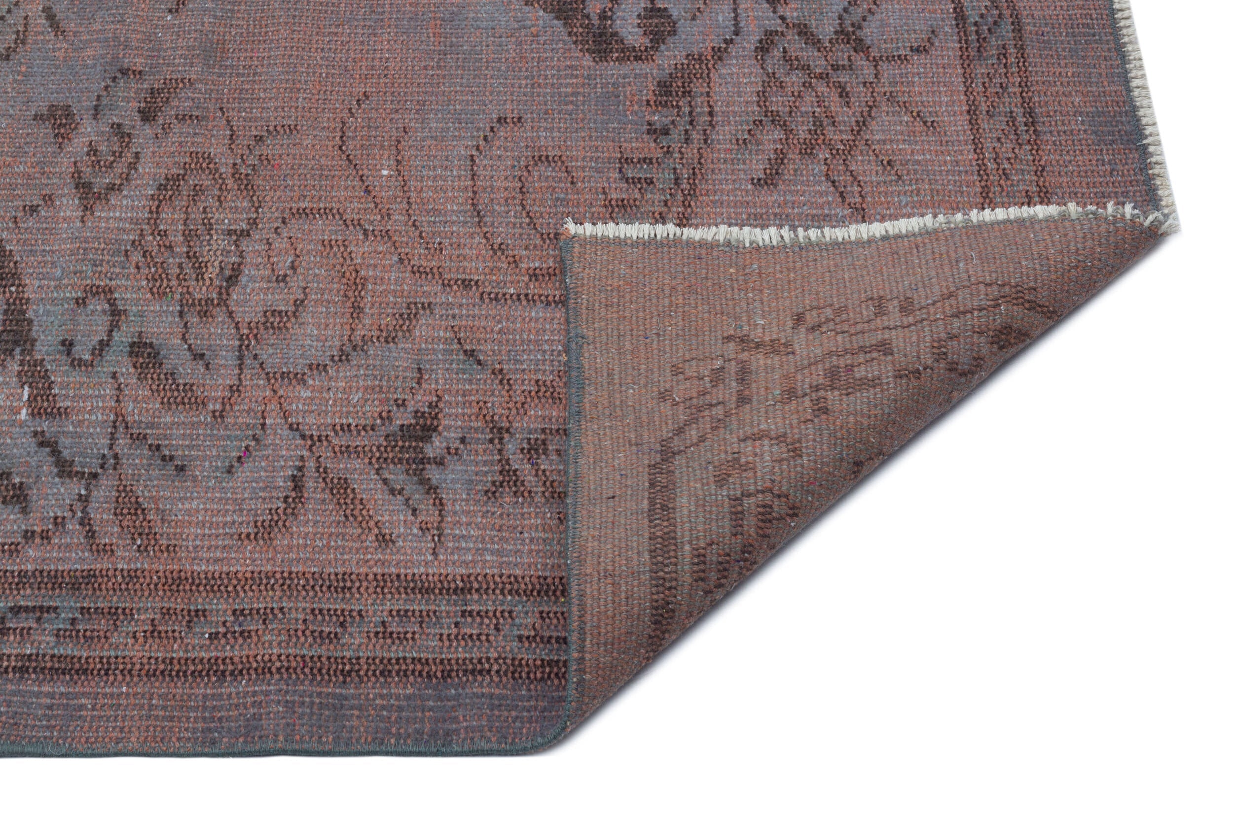 Atina Brown Vintage Wool Handmade Area Rug 5'9" x 8'7"