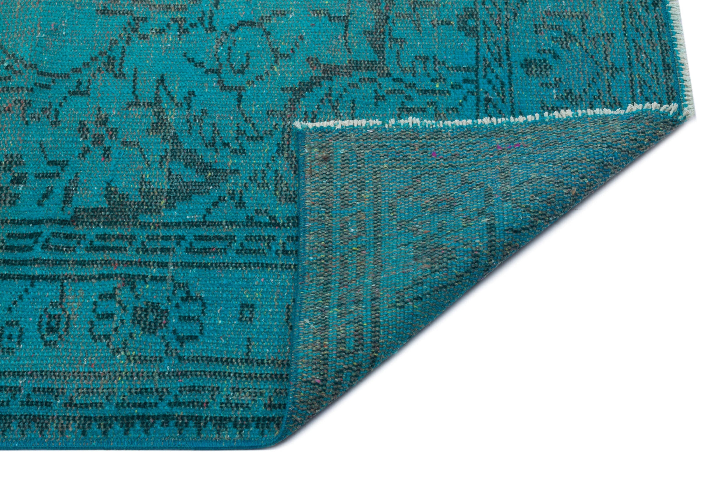 Atina Turquoise Vintage Wool Handmade Area Rug 5'1" x 8'8"