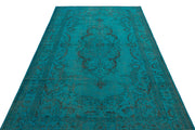 Atina Turquoise Vintage Wool Handmade Area Rug 5'1" x 8'8"