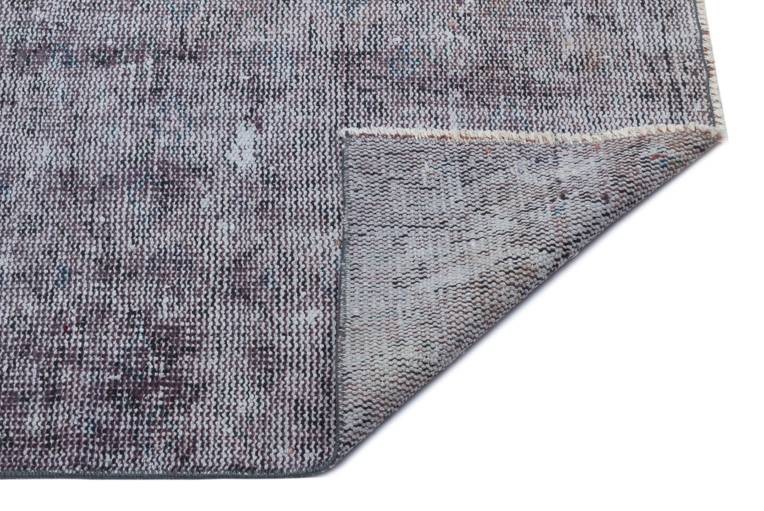 Atina Grey Vintage Wool Handmade Area Rug 6'2" x 9'7"