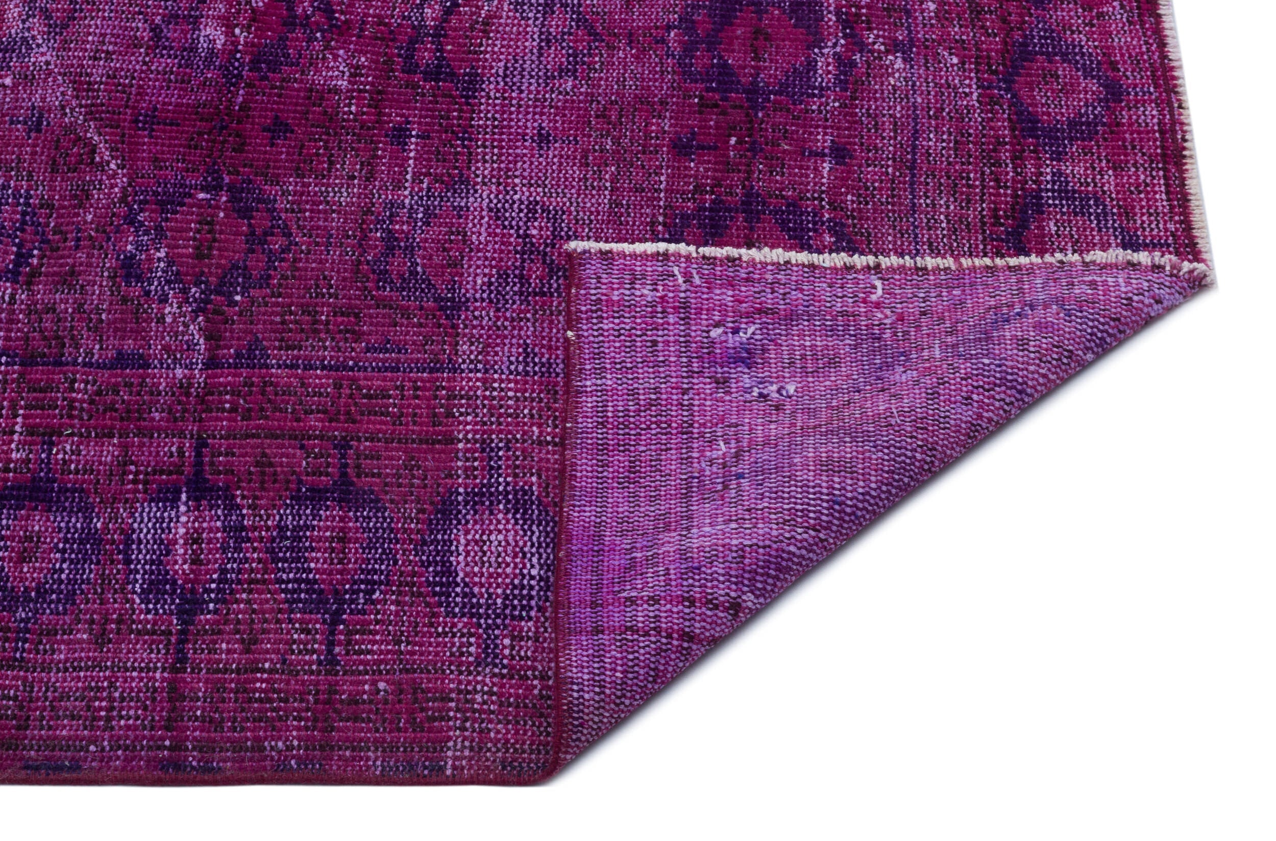 Atina Pink Vintage Wool Handmade Area Rug 6'6" x 9'5"