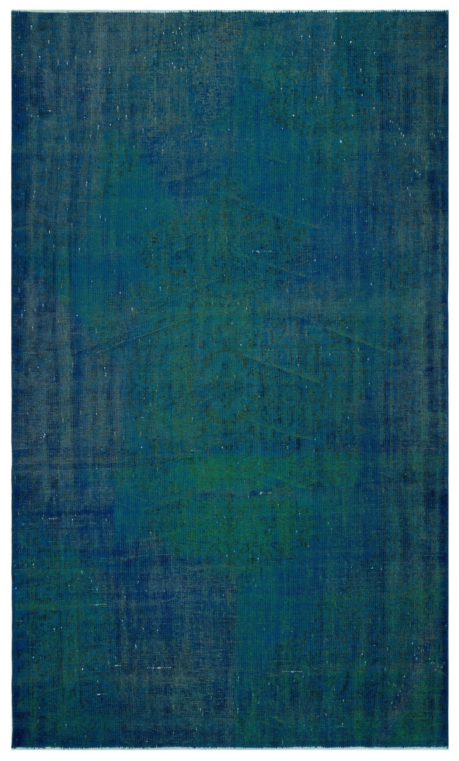 Atina Turquoise Vintage Wool Handmade Area Rug 5'5" x 9'0"