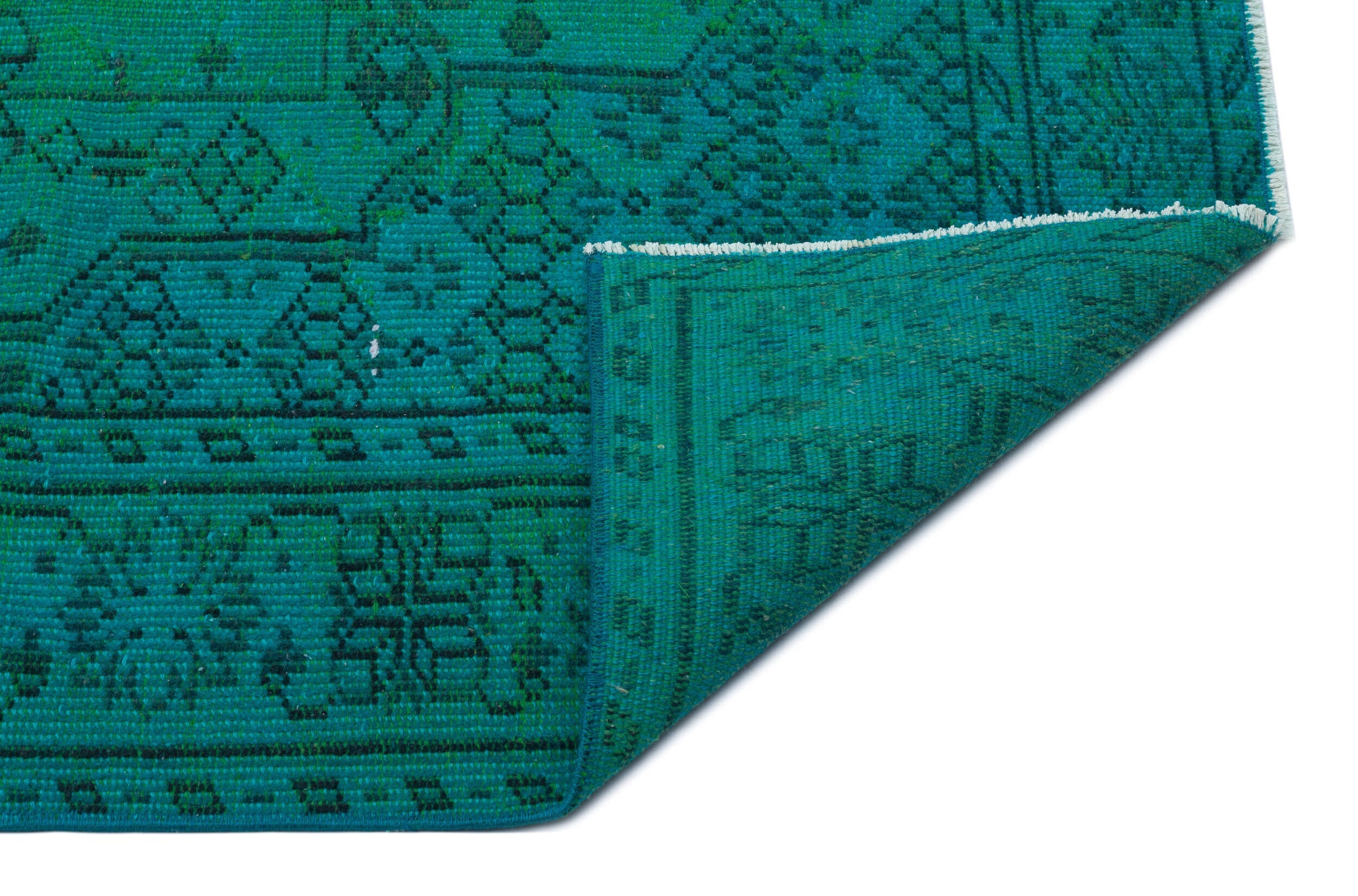 Atina Turquoise Vintage Wool Handmade Area Rug 5'8" x 9'9"