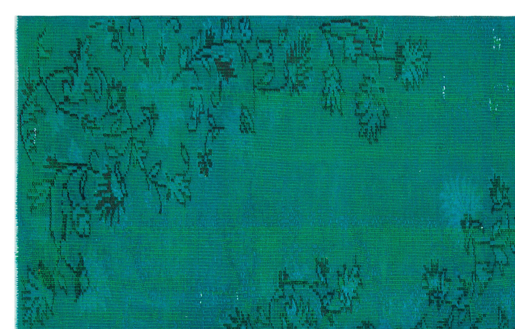 Atina Turquoise Vintage Wool Handmade Area Rug 4'9" x 7'10"