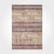 Digital Print Area Rug – Washable Non Slip Striped Chenille Cotton Carpet