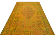Atina Yellow Vintage Wool Handmade Area Rug 5'6" x 8'8"