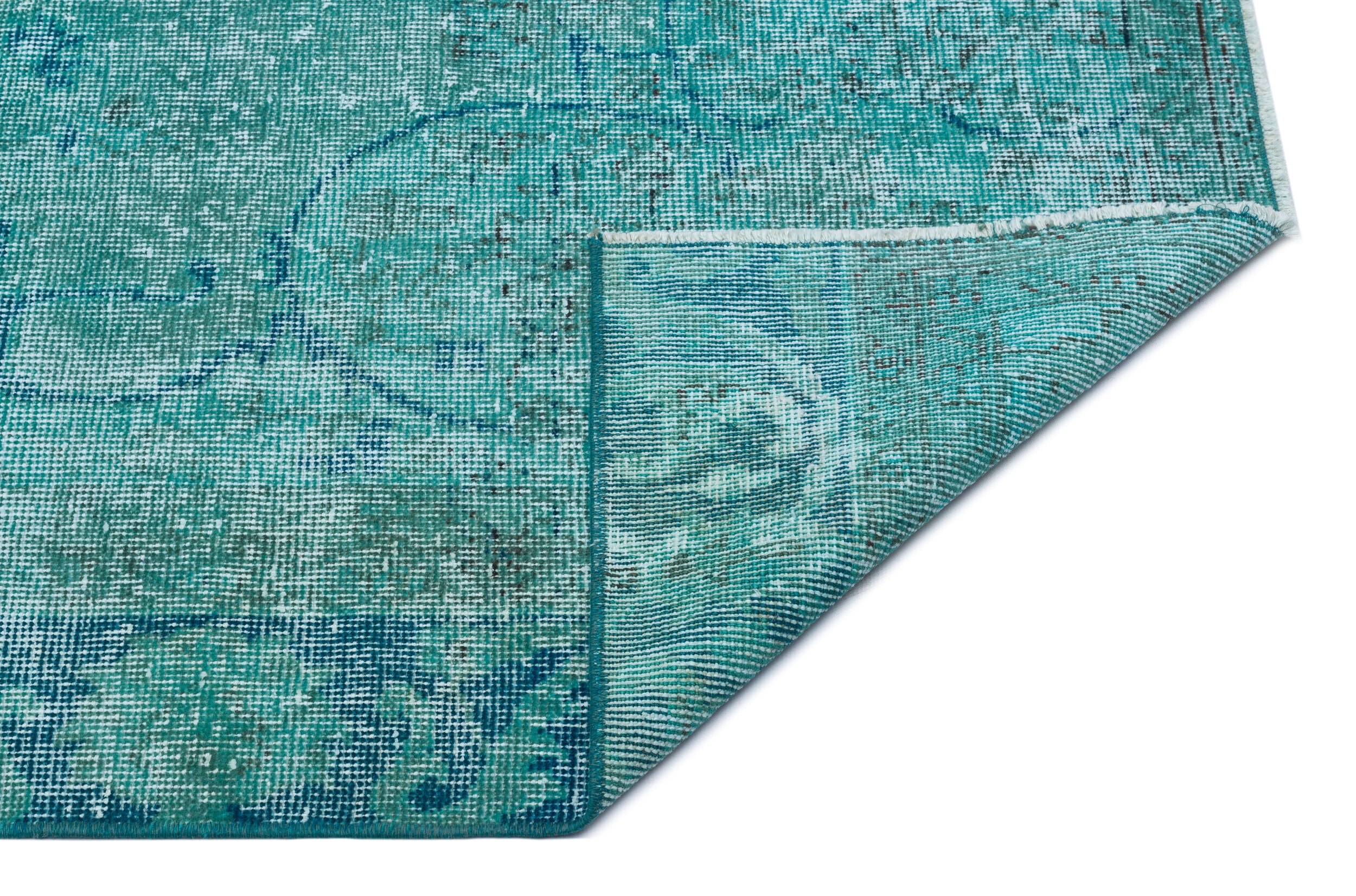 Atina Turquoise Vintage Wool Handmade Area Rug 6'0" x 9'0"