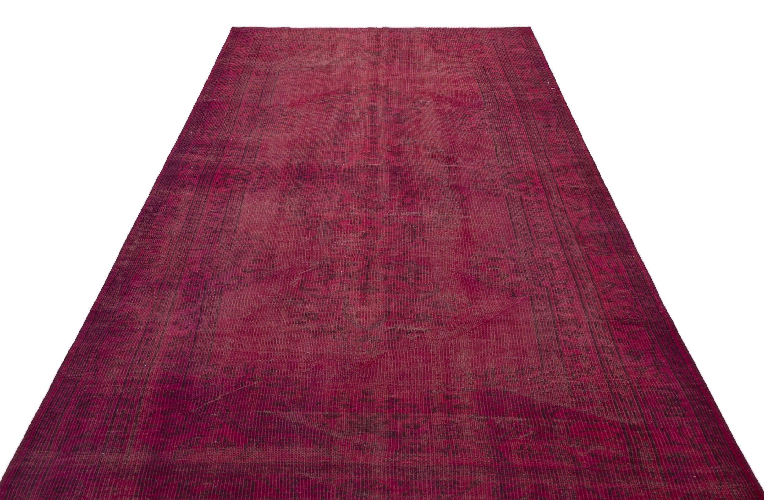 Atina Pink Vintage Wool Handmade Area Rug 5'5" x 8'9"
