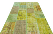 Iskece 31273 Yellow Vintage Wool Handmade Area Rug 5'3" x 7'7"