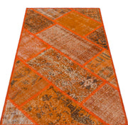 Iskece 31430 Orange Vintage Wool Handmade Area Rug 2'7" x 4'11"
