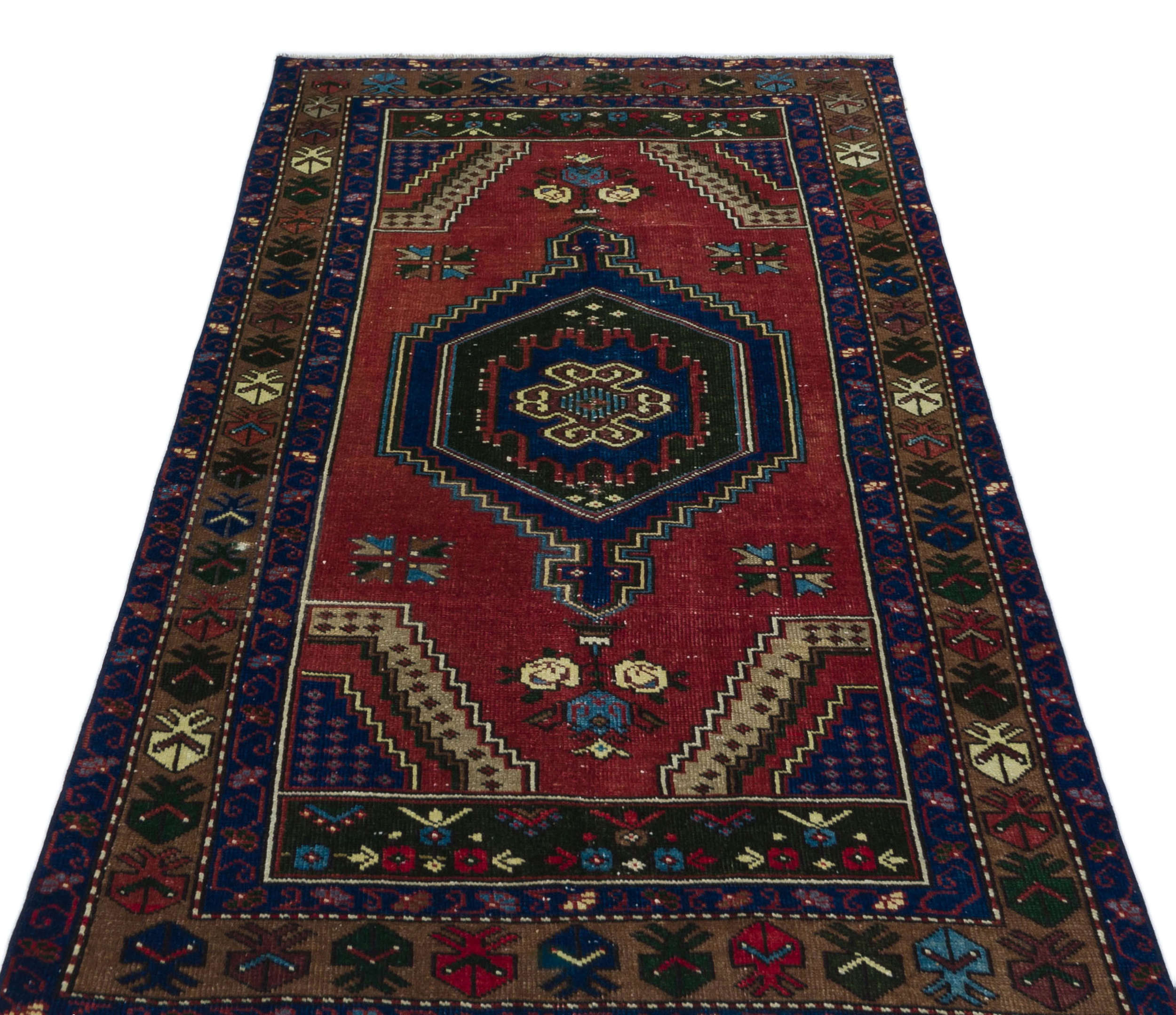 Kavala Brown Classic Wool Handmade Area Rug 3'3" x 5'10"
