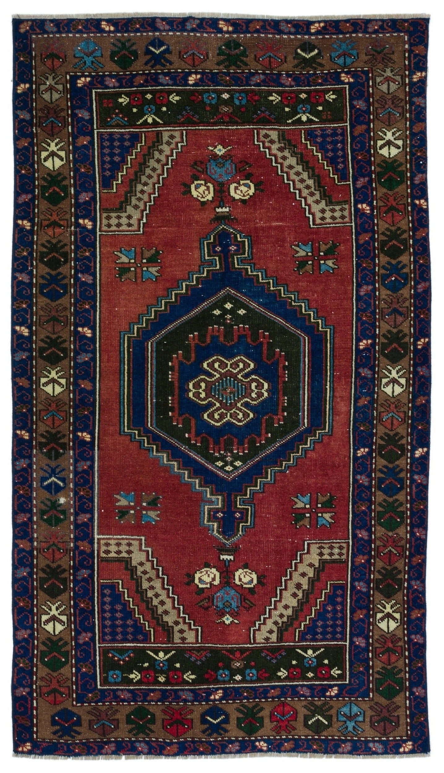 Kavala Brown Classic Wool Handmade Area Rug 3'3" x 5'10"